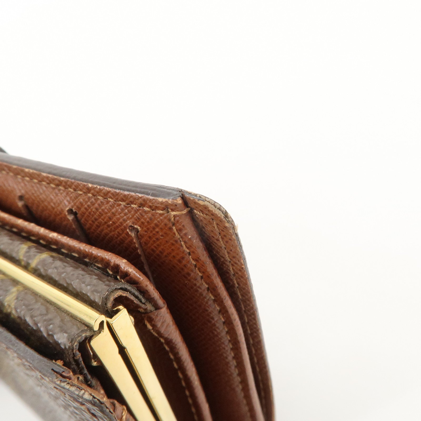 Louis Vuitton Monogram Porte Monnaie Viennois Wallet Brown M61663 Used