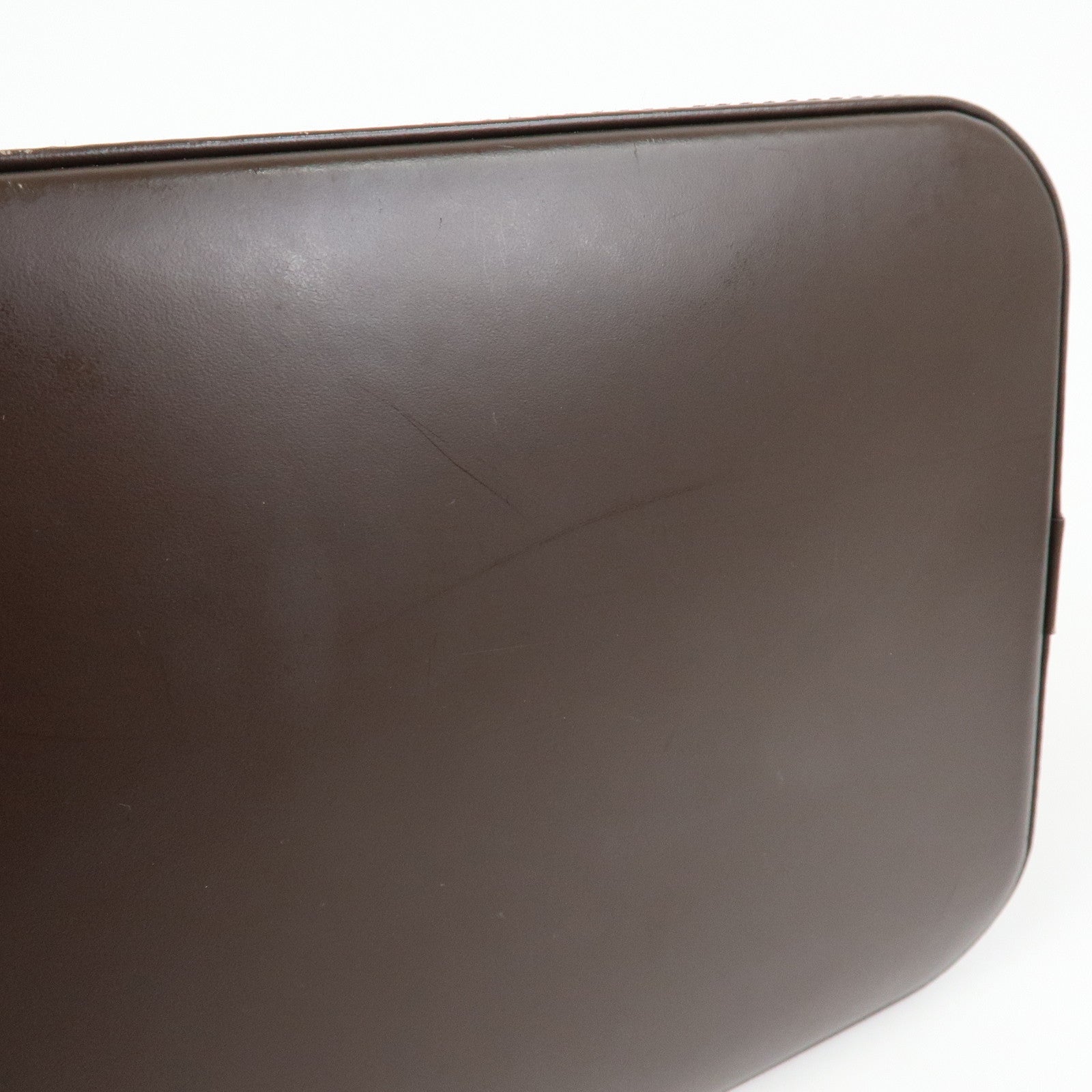 Louis Vuitton Damier Canvas Leather Alma PM Hand Bag Brown N51131