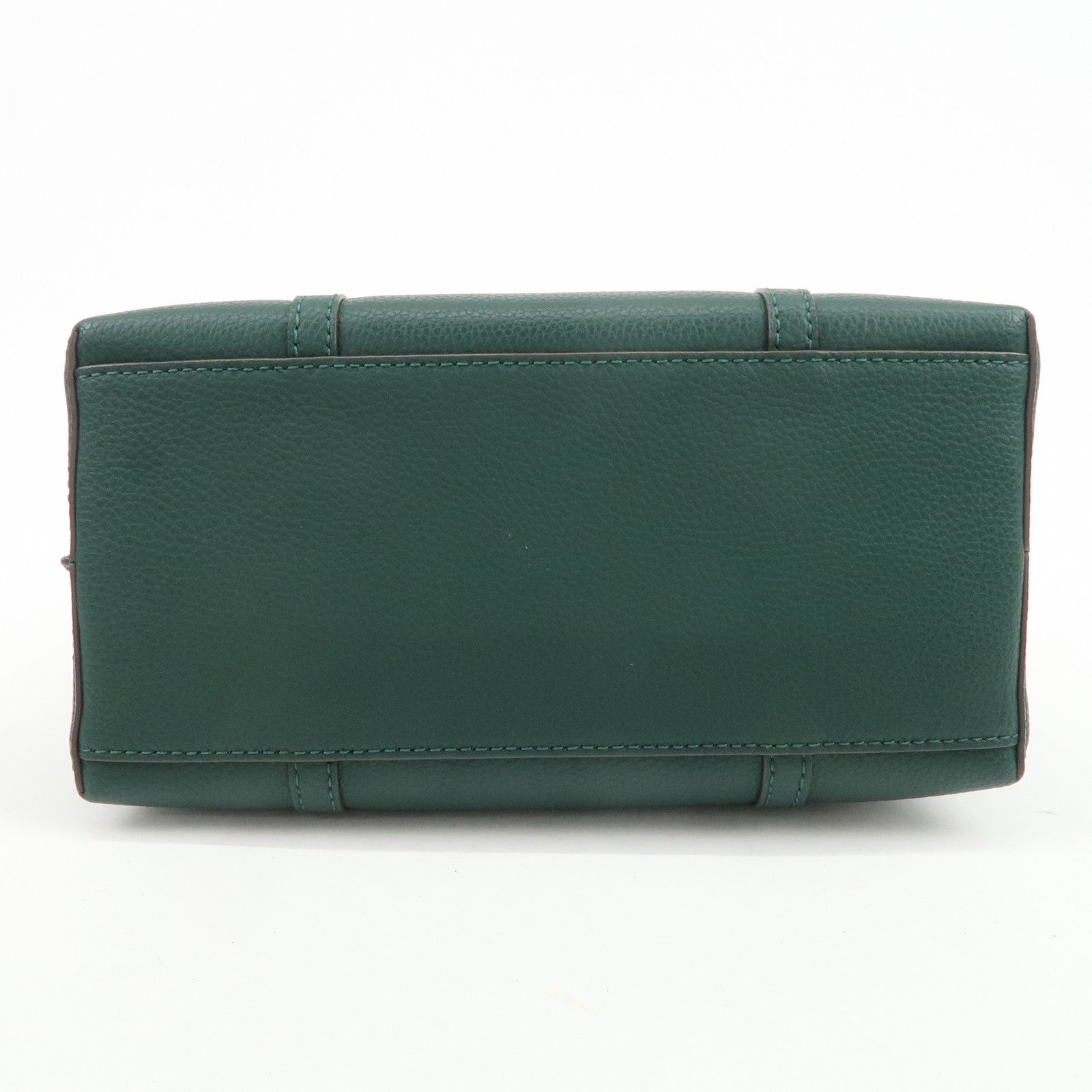 TORY BURCH Perry Logo Leather 2Way Bag Hand Bag Shoulder Bag Green