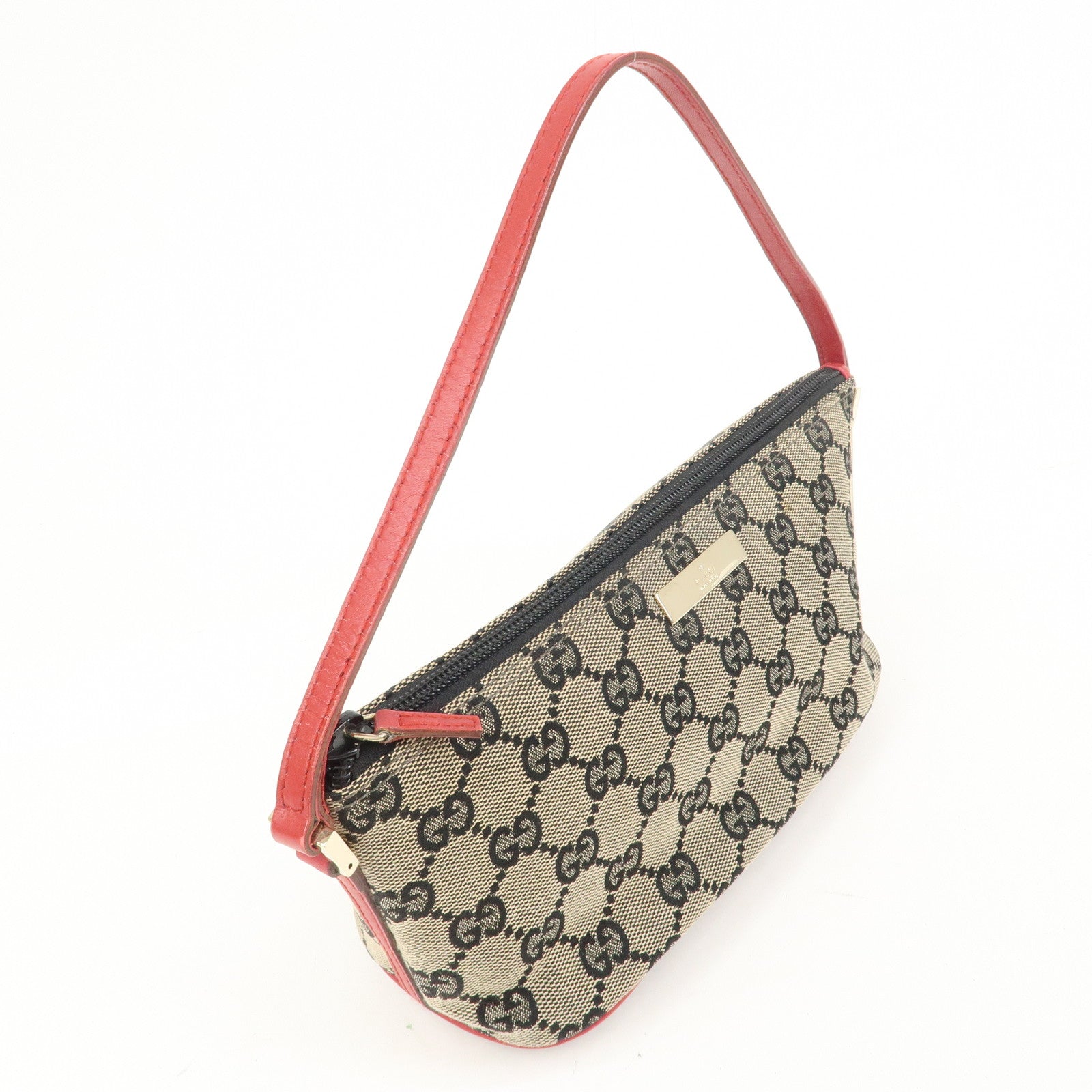 GUCCI Boat Bag GG Monogram Canvas Pouch Hand Bag 039.1103