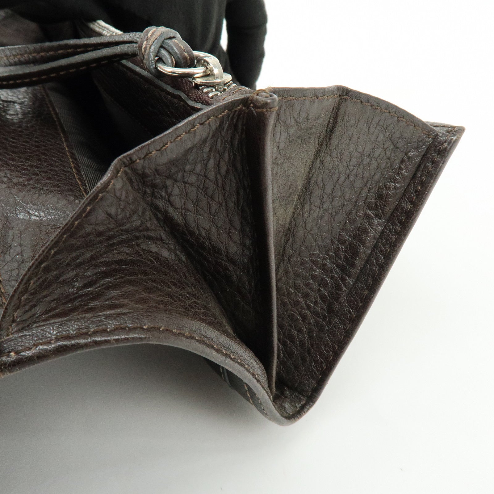 Chloe Paddington Leather Long Flap Wallet Dark Brown