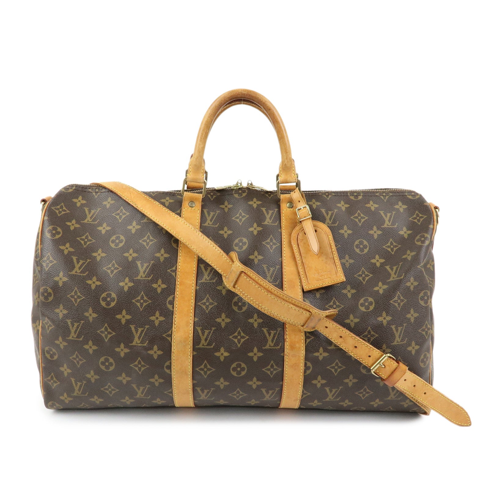 Louis Vuitton Monogram Keep All Bandouliere 50 Boston Bag M41416