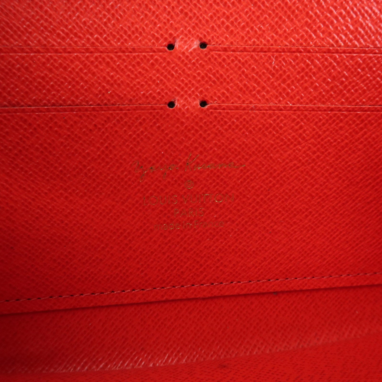 Louis Vuitton Monogram Kusama Pumpkin Dots Zippy Wallet M60450 Used