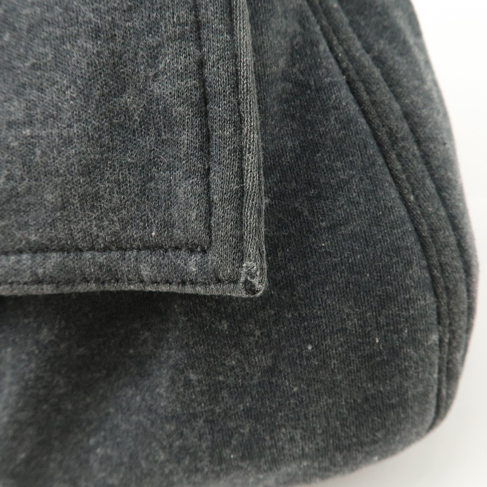 FENDI Mamma Baguette Zucca Cotton Shoulder Bag Gray 26325 Used