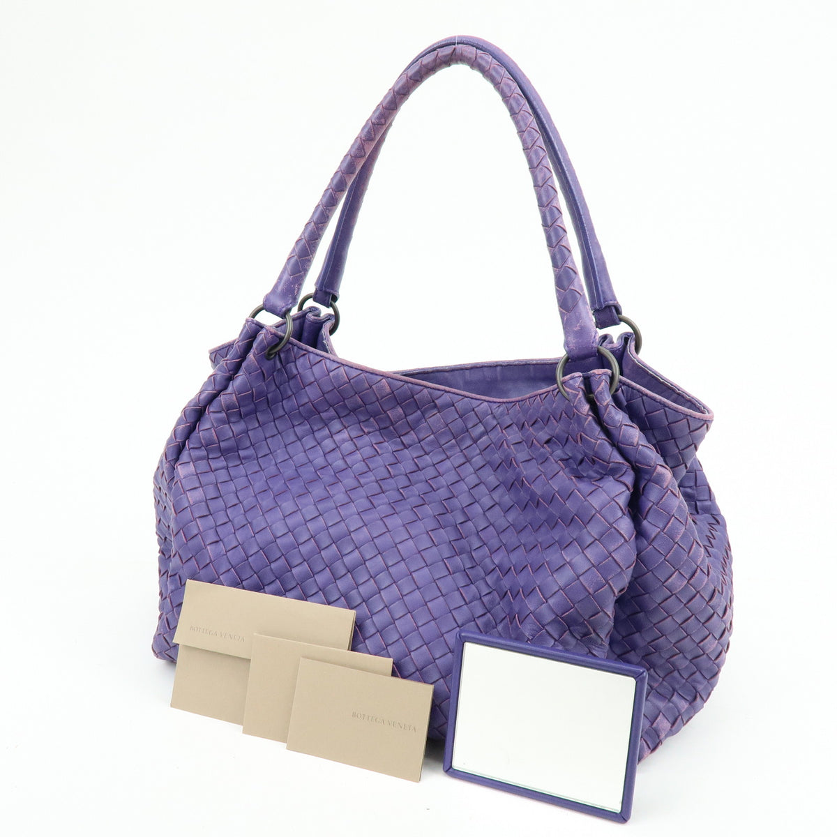 BOTTEGA VENETA Intrecciato Nappa Leather Tote Bag Purple 222322