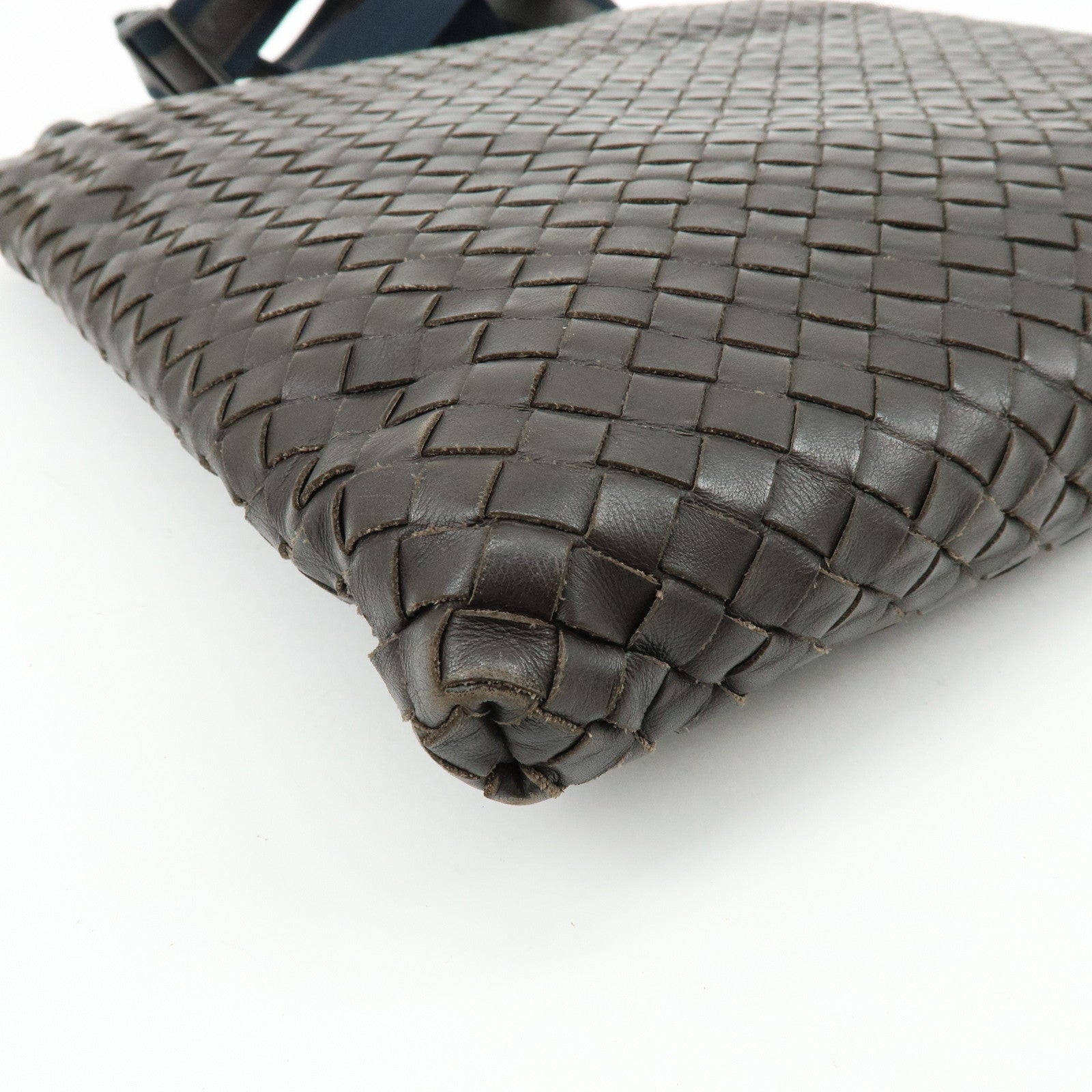 BOTTEGA VENETA Intrecciato Leather Shoulder Bag Brown 161623
