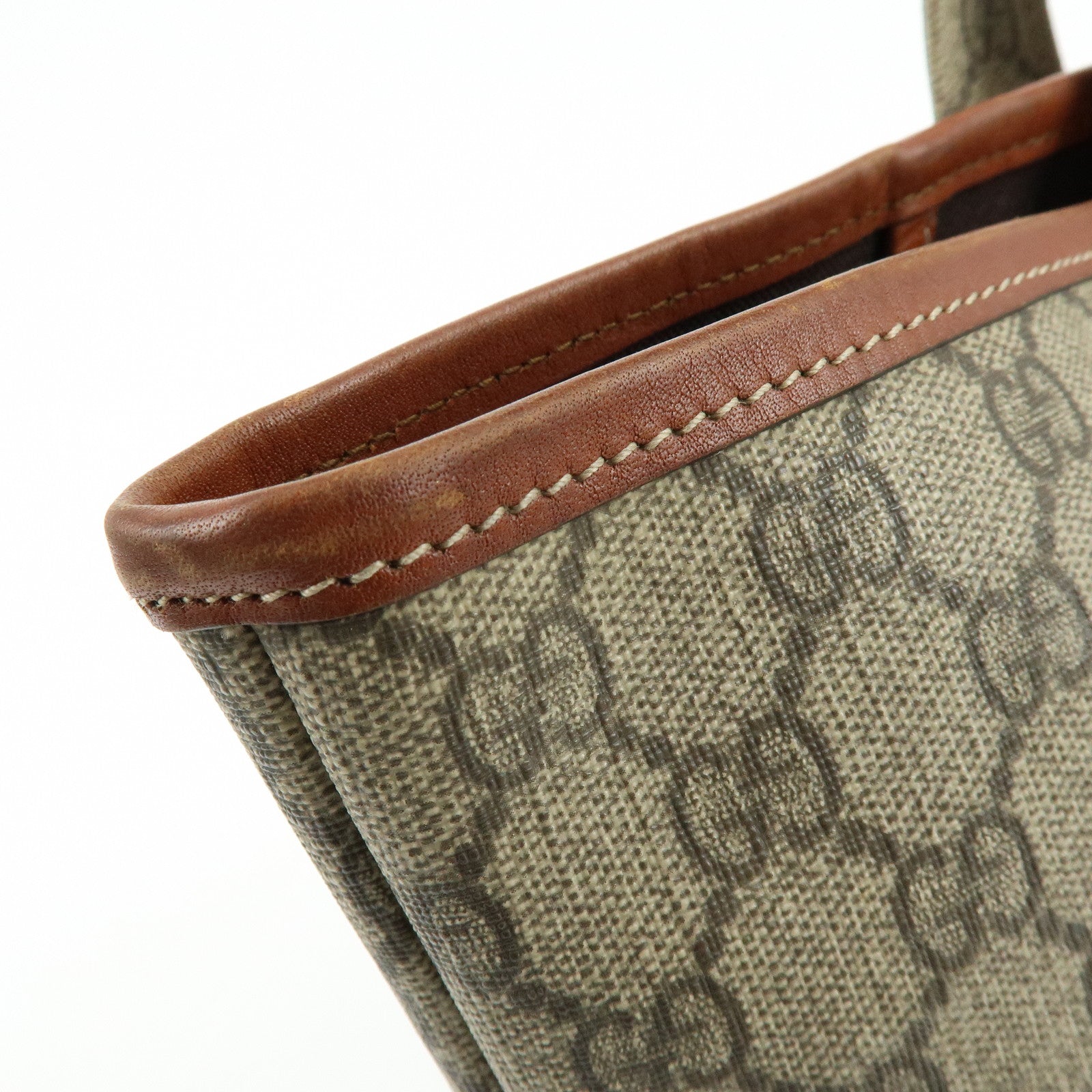 GUCCI GG Supreme Leather Sherry Tote Bag Shoulder Bag 211134