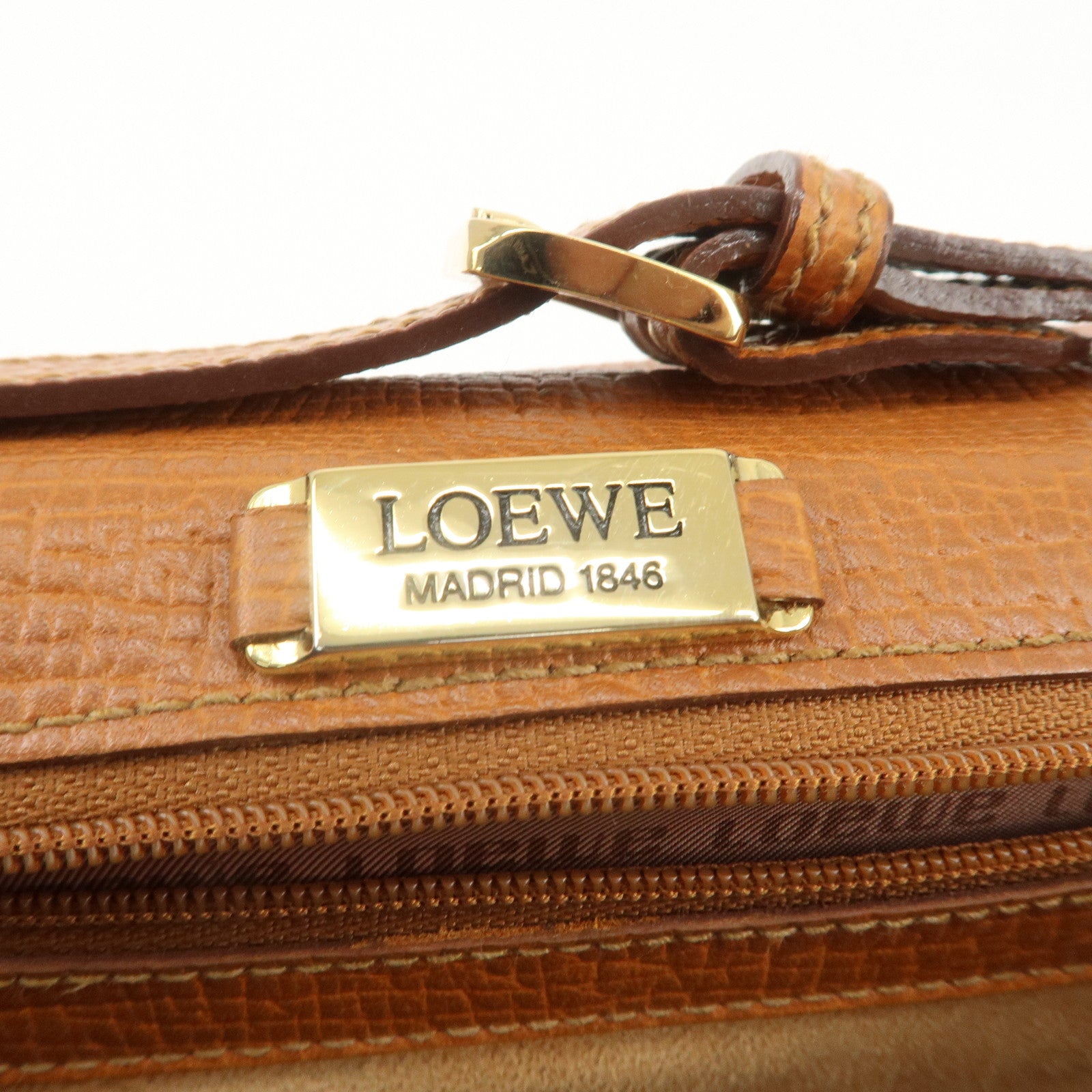 LOEWE Anagram Barcelona 2WAY Bag Shoulder Bag Hand Bag Brown