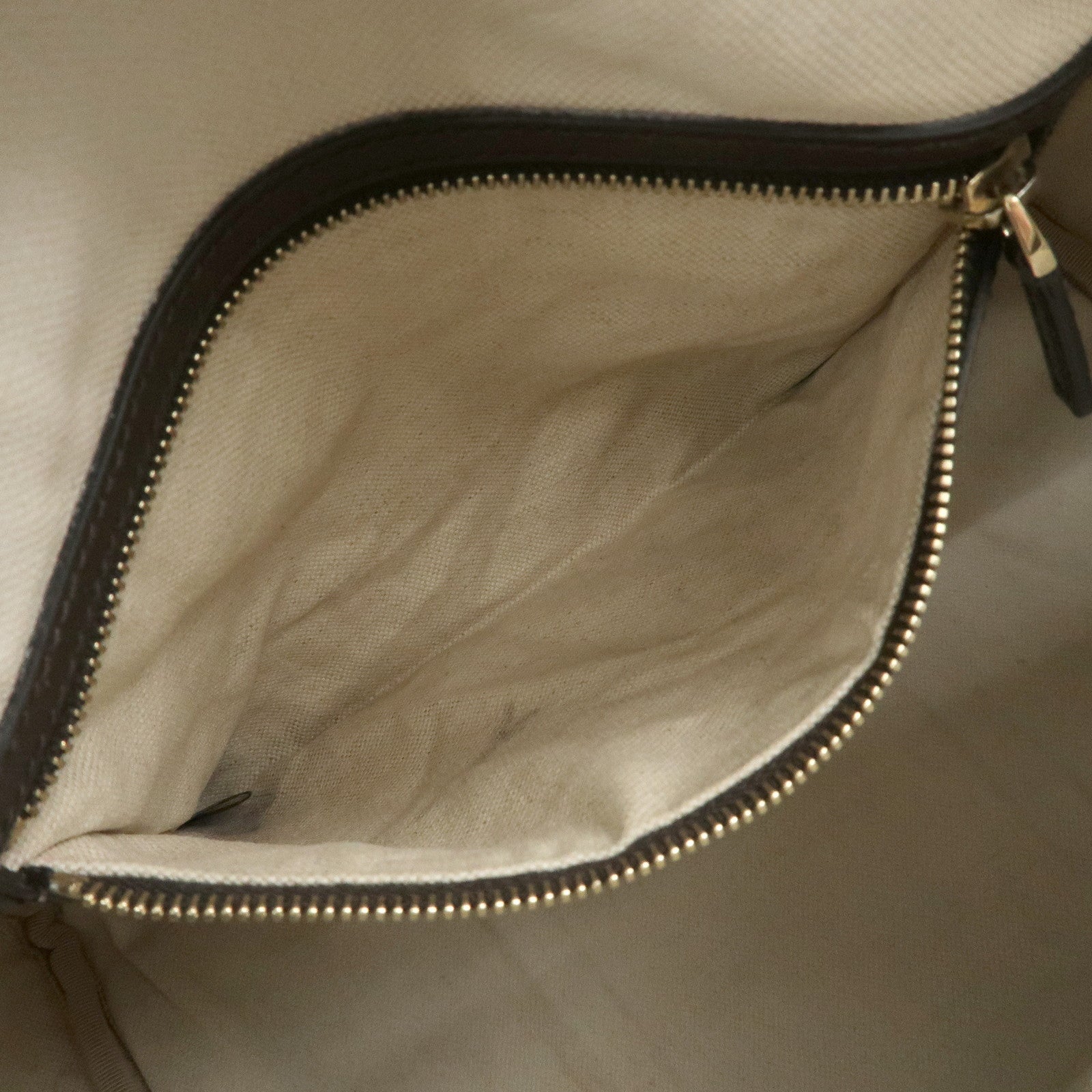 GUCCI Sherry GG Canvas Leather 2Way Bag Boston Bag Beige 247205 Used