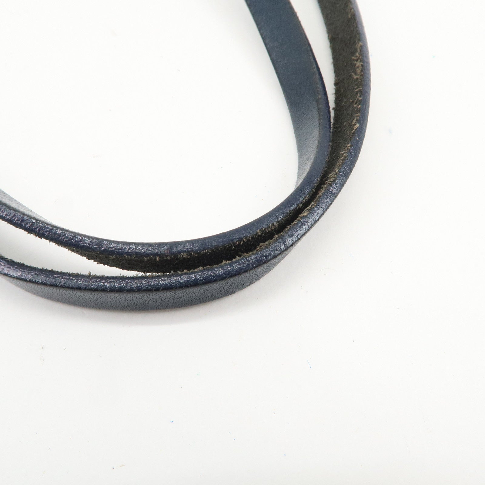 FENDI Zucchino Canvas Leather Tote Bag Shoulder Bag Navy Gray