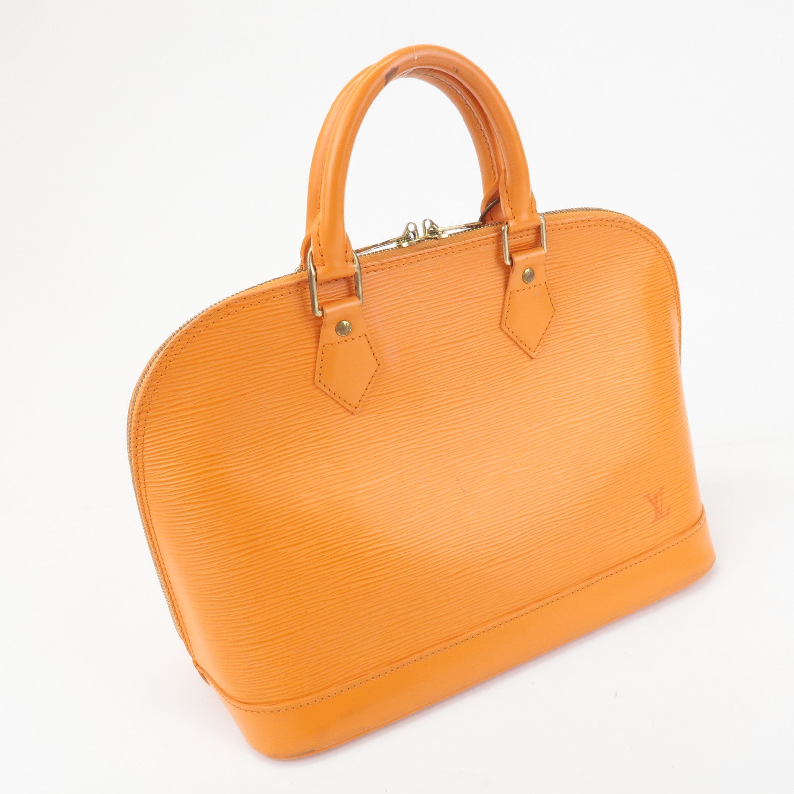 Louis Vuitton Epi Alma PM Hand Bag Pimont Orange M40623 Used