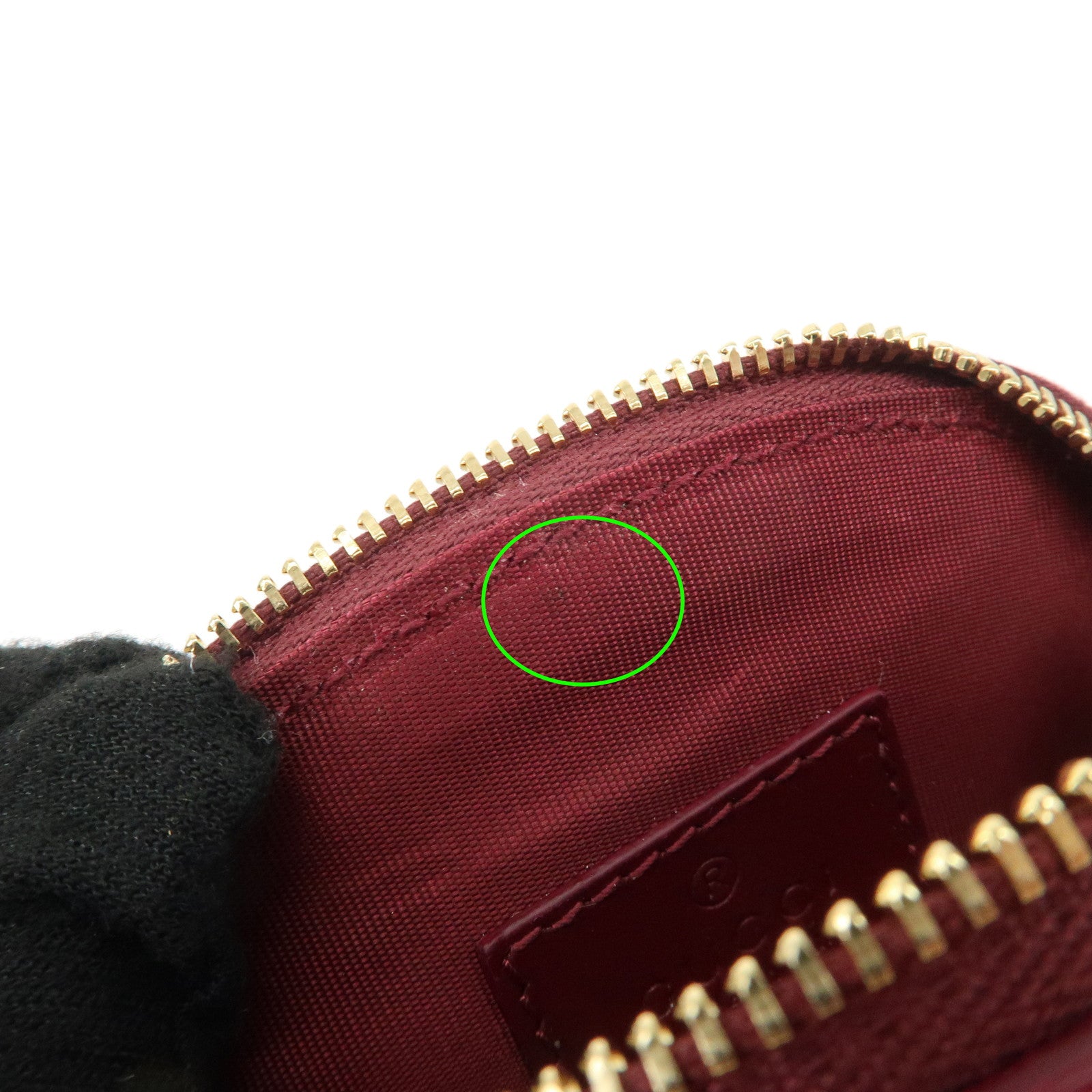 GUCCI GG Supreme Leather Cat Shape Coin Case Beige Bordeaux 818766 Used