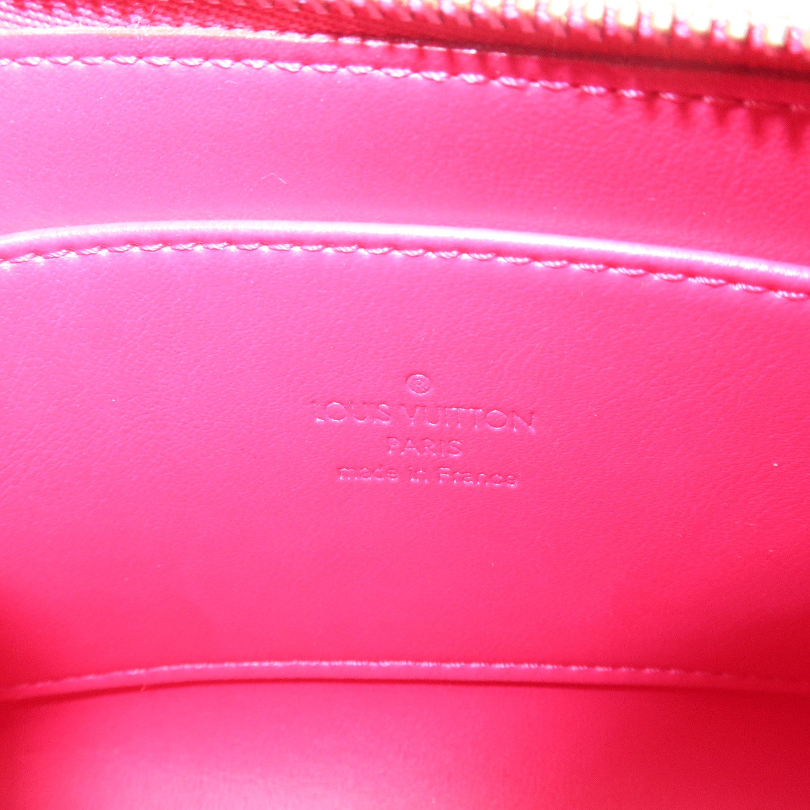 Louis Vuitton Monogram Vernis Trousse Cosmetic Pouch Red M93647