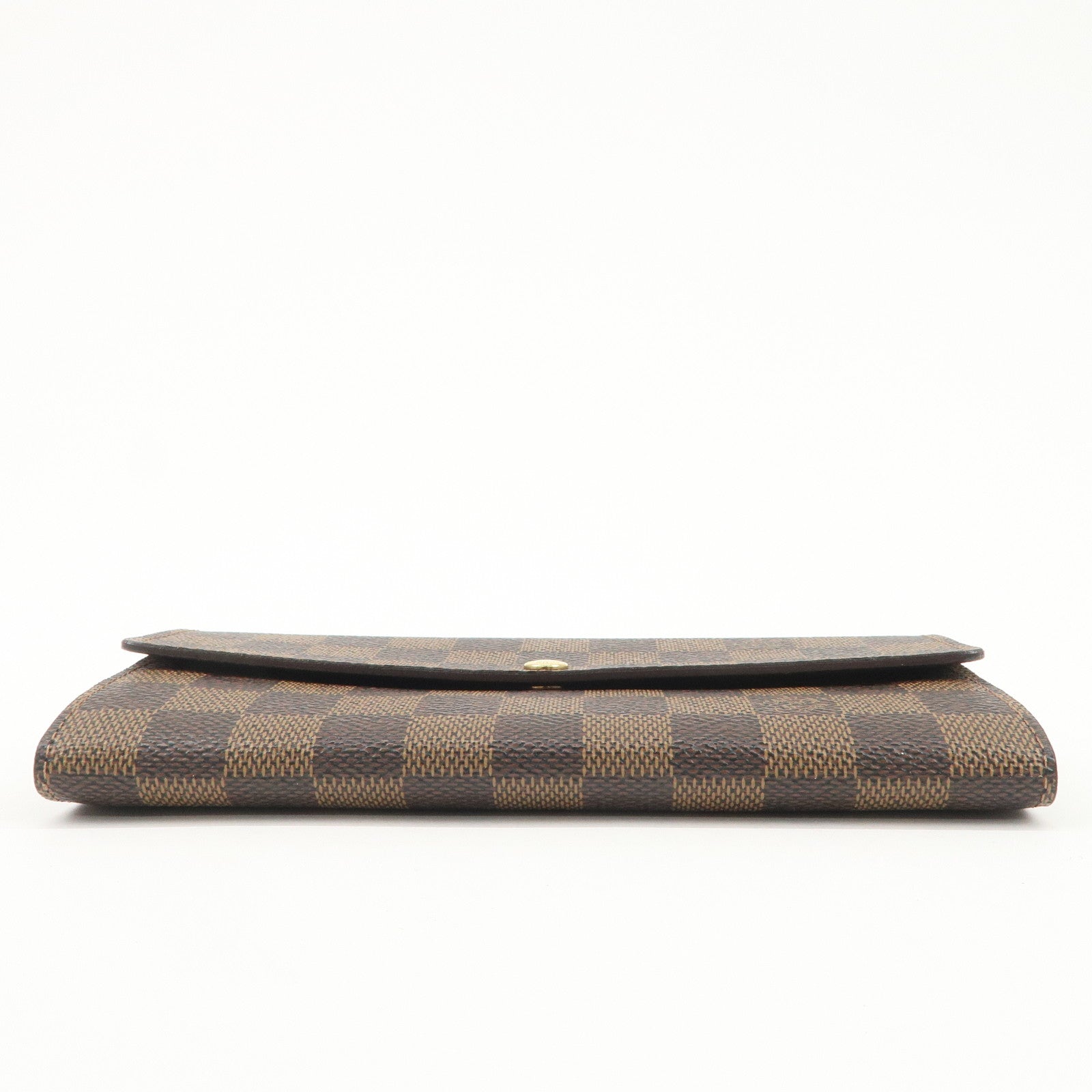 Louis Vuitton Damier Canvas Portefeuille Sarah Long Wallet Brown N61734 Used