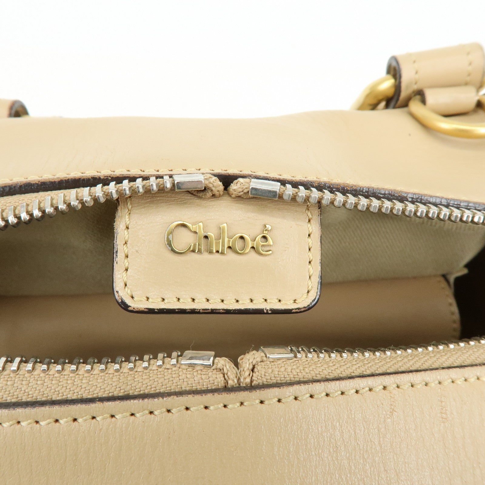 Chloe Paddington Leather 2Way Bag Shoulder Bag Shoulder Bag Beige