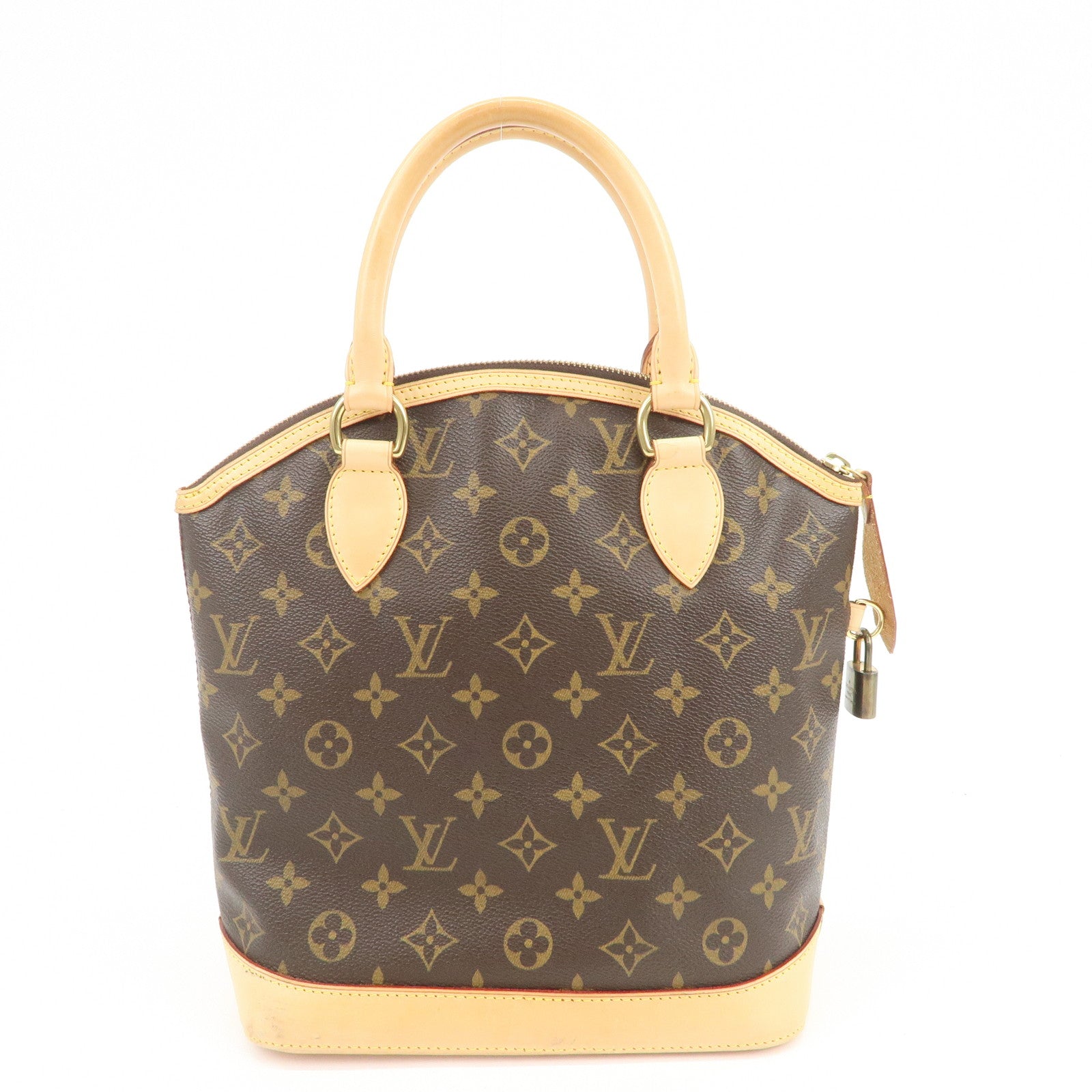 Louis Vuitton Monogram Lockit Hand Bag Brown M40102