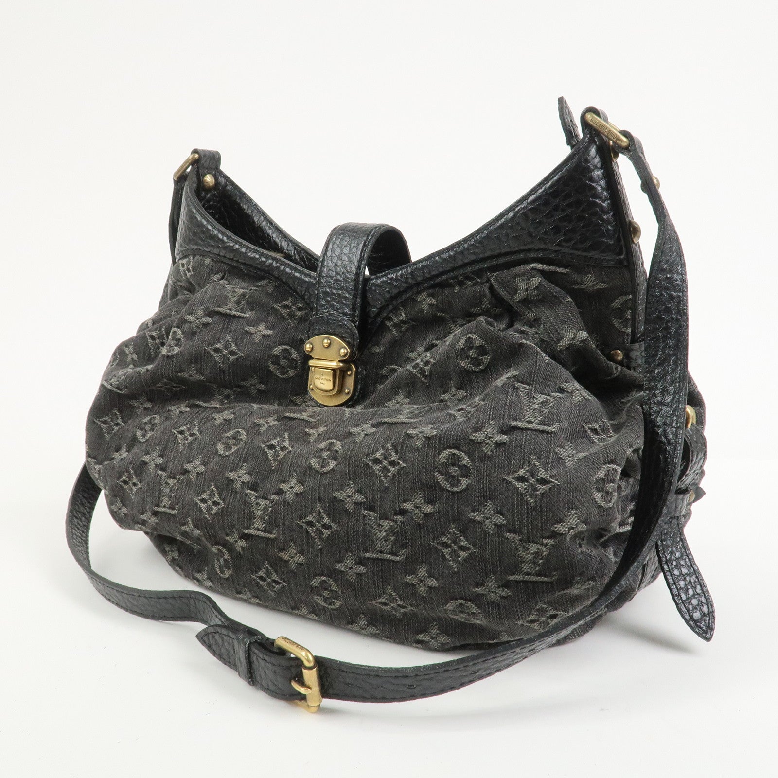 Louis Vuitton Monogram Denim Slightly Shoulder Bag Noir M95835