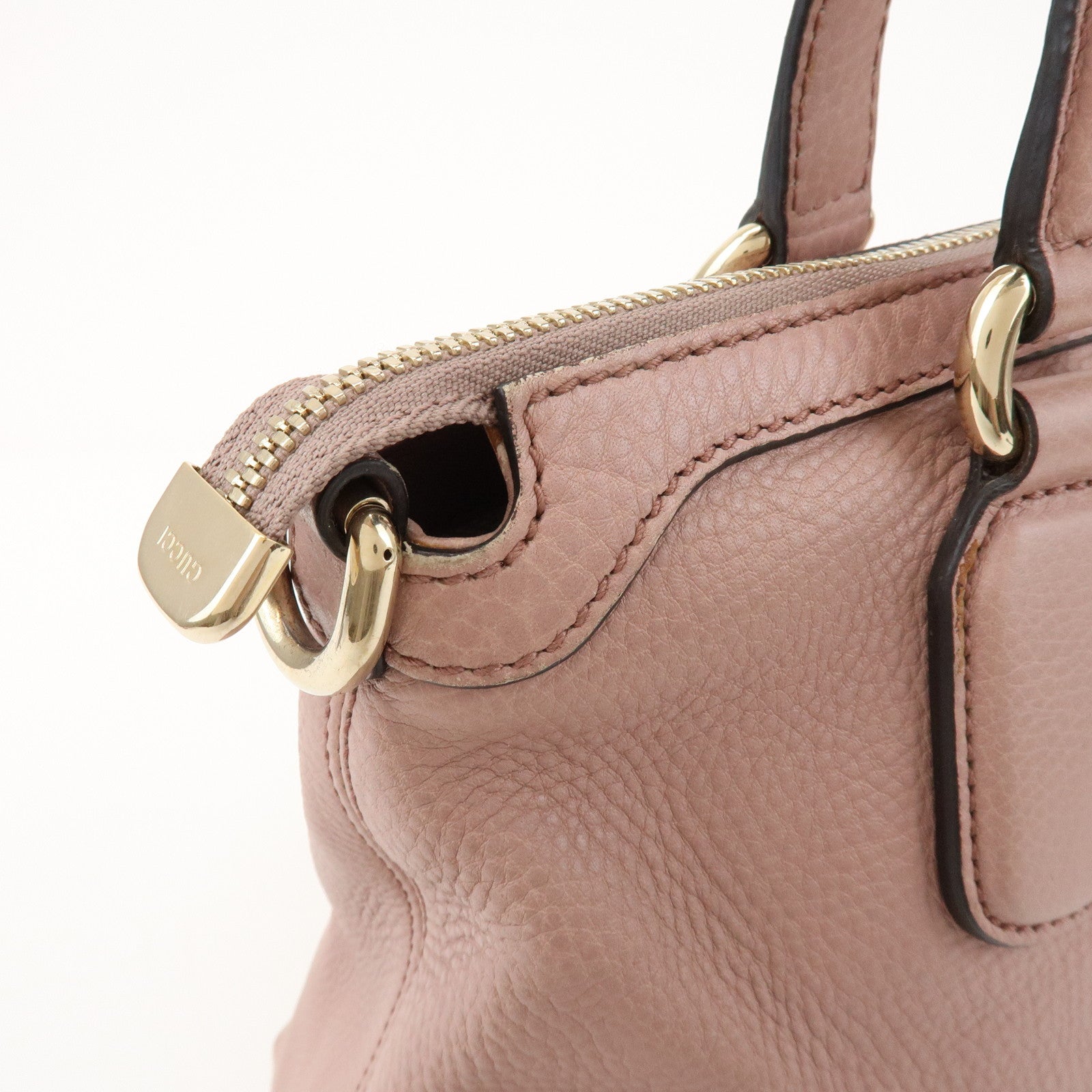 GUCCI SOHO Leather 2Way Bag Hand Bag Shoulder Bag Pink 308362