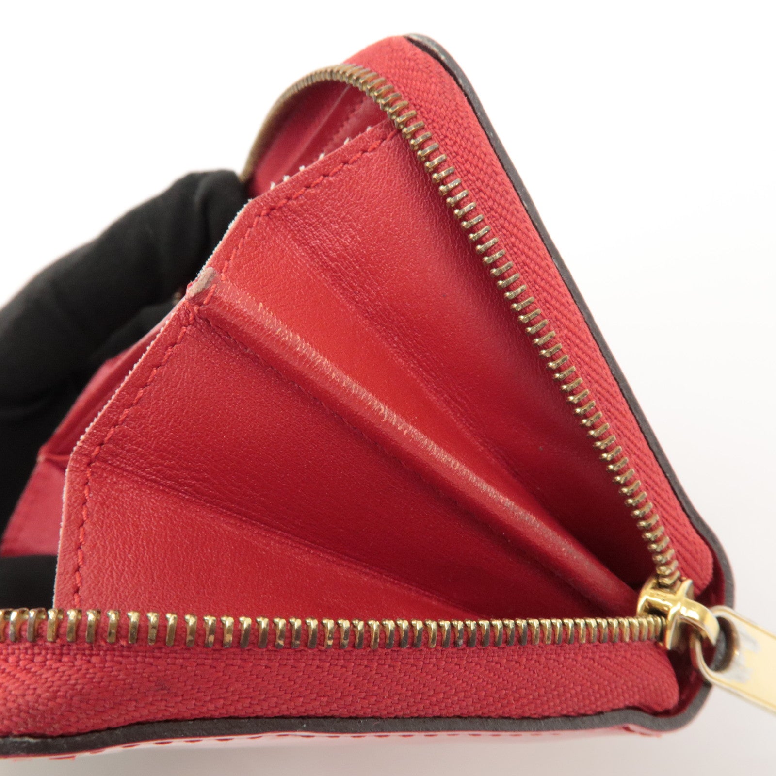 Louis Vuitton Monogram Vernis Zippy Coin Purse Cerise M90202 Used