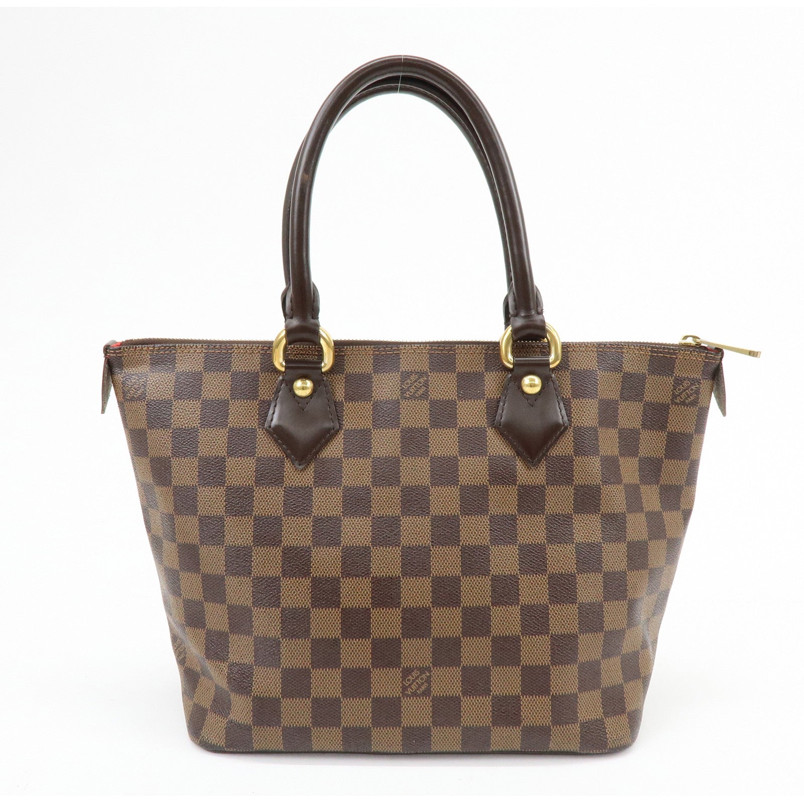 Louis Vuitton Damier Ebene Saleya PM Canvas Leather Tote Bag N51183