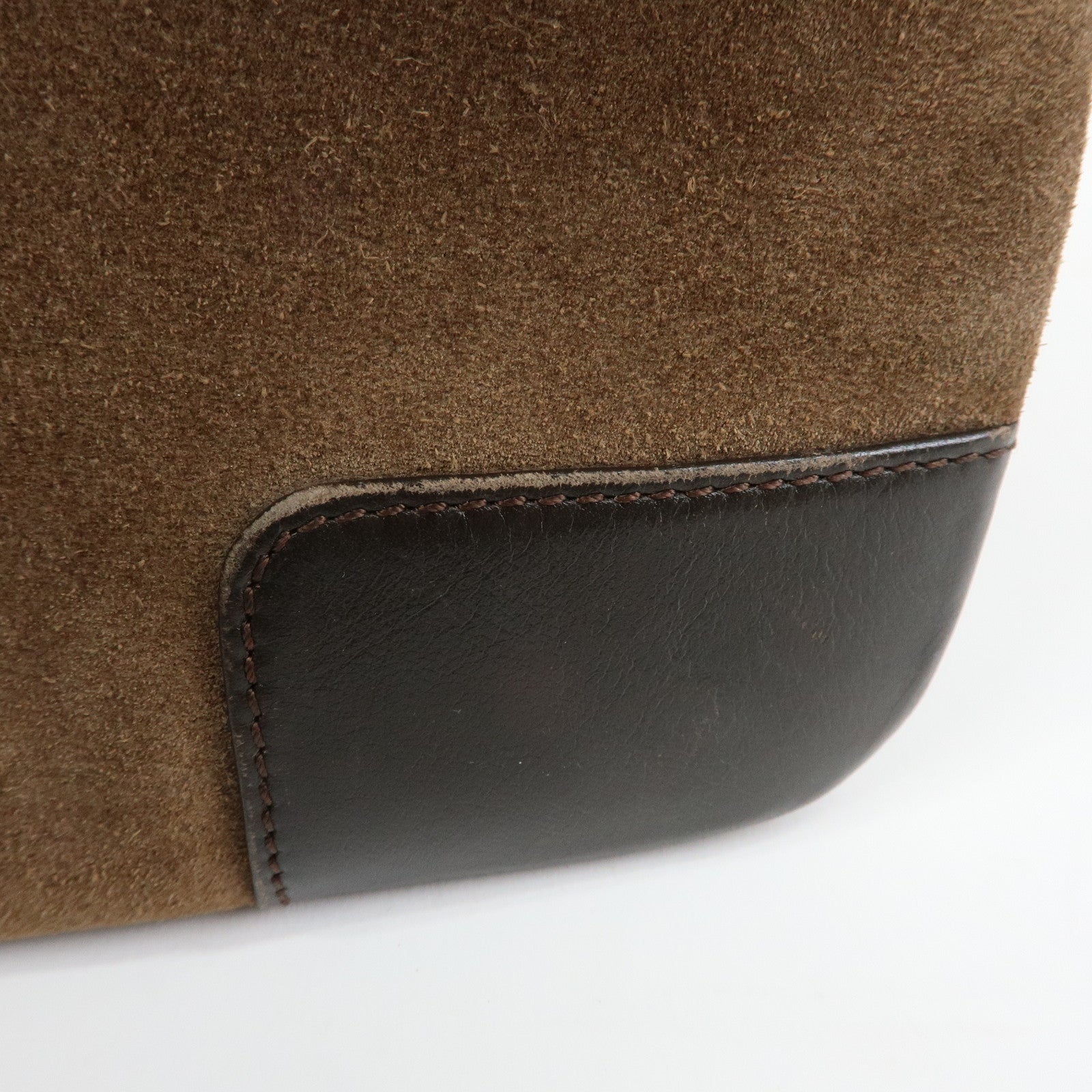 LOEWE Anagram Suede Leather Shoulder Bag Crossbody Bag Brown