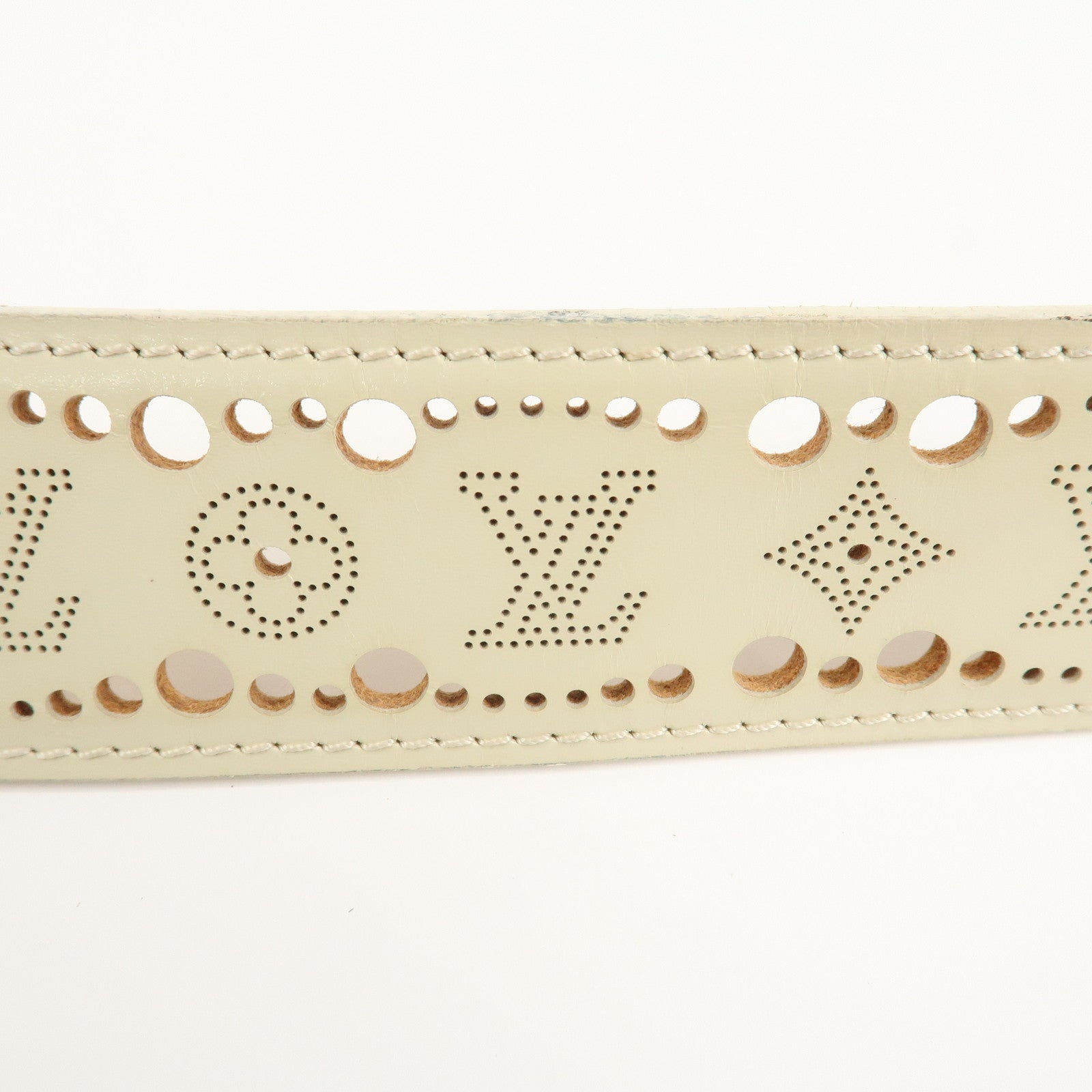 Louis Vuitton Leather Ceinture Phenix Ivory Belt 88/34 M9680 Used