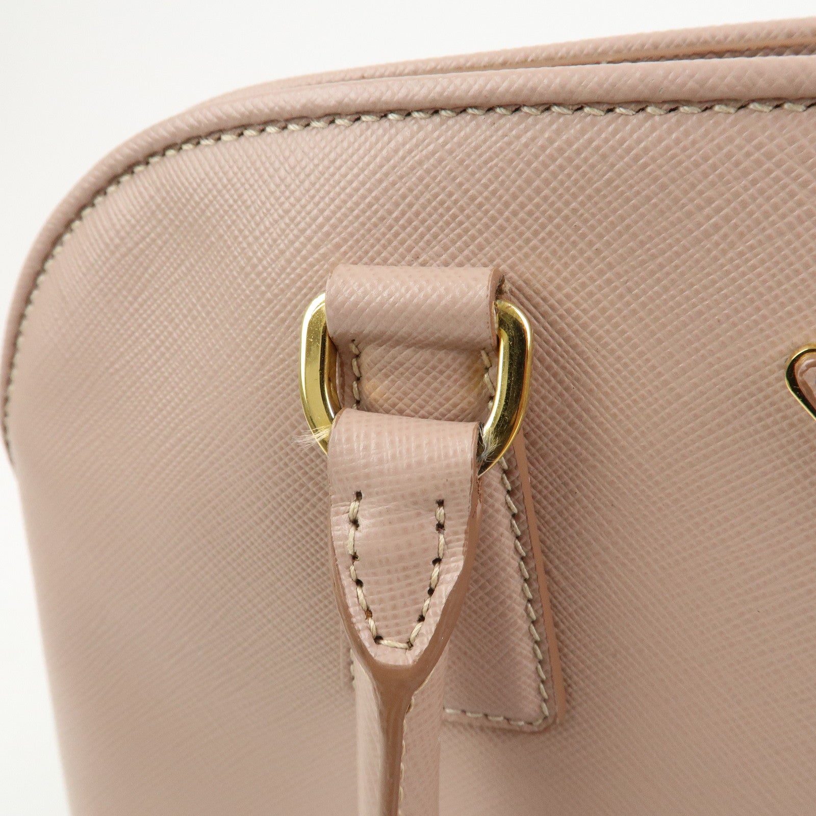 PRADA Triangle Logo Saffiano Leather 2Way Bag Hand Bag Pink BN2567