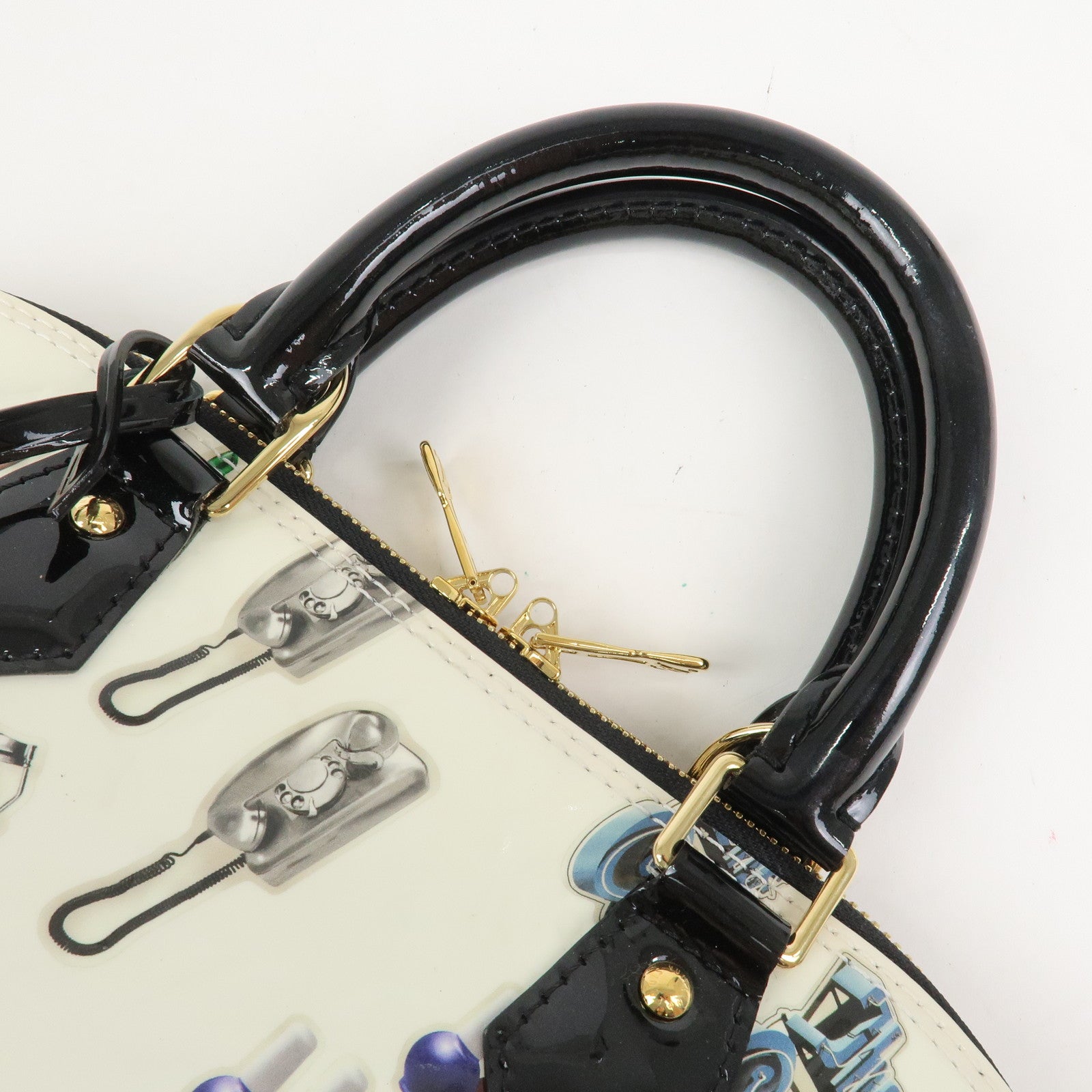 Louis Vuitton Monogram Vernis Sticker Alma PM Hand Bag M50466