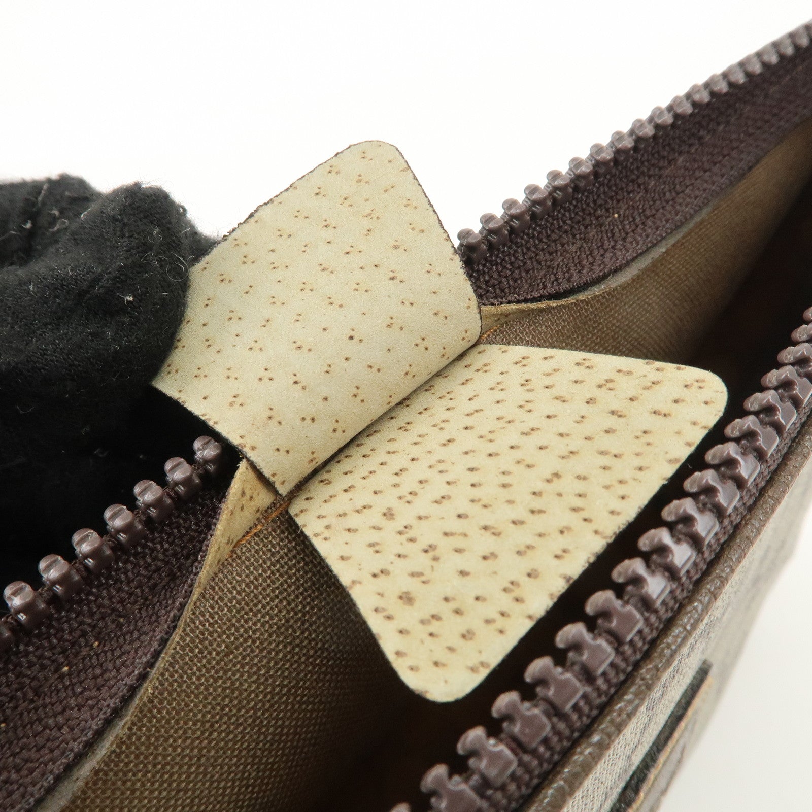 GUCCI GG Plus PVC Leather Clutch Bag Second Bag Beige Brown Used