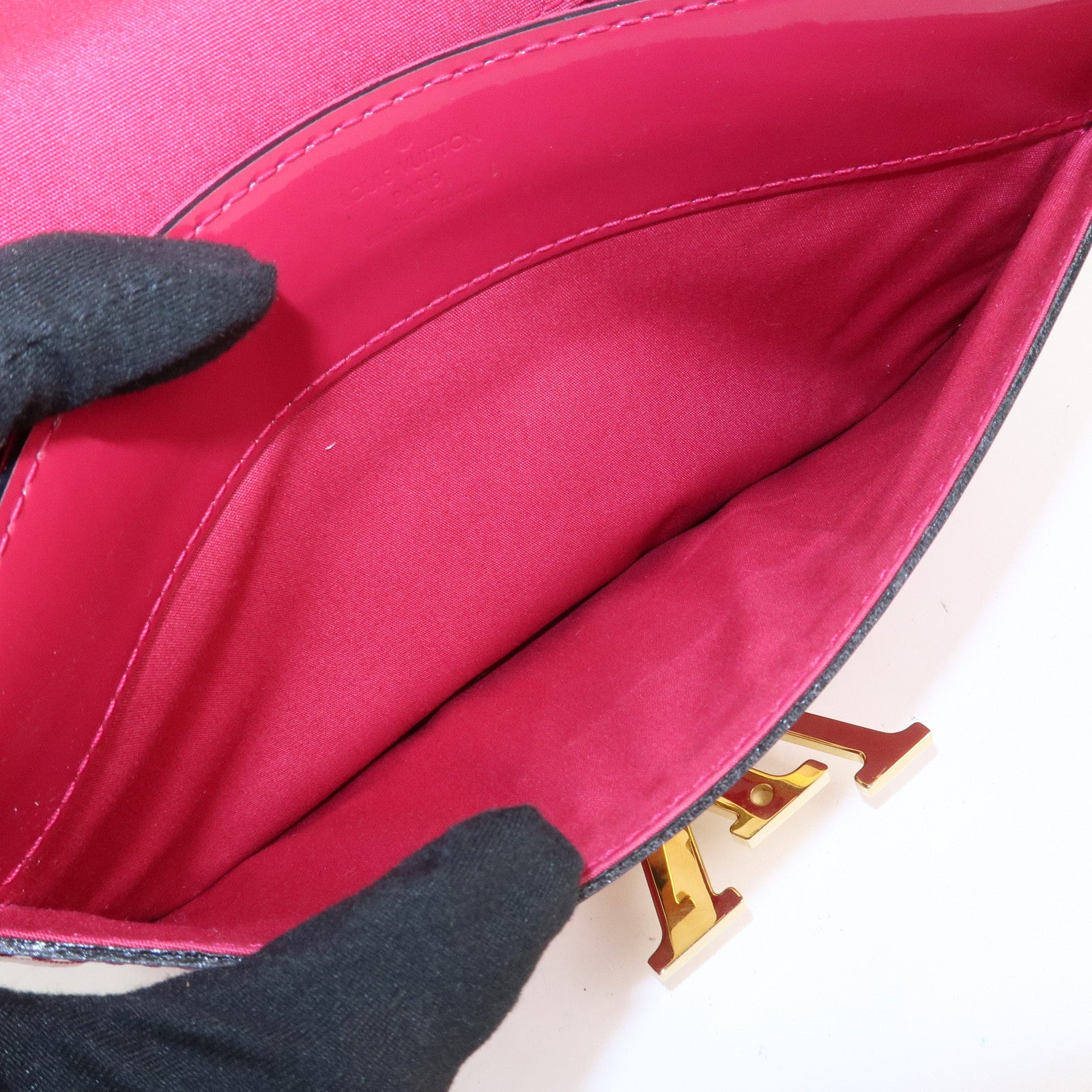 Louis Vuitton Vernis Leather Louise GM Clutch Bag Rose M61317 Used