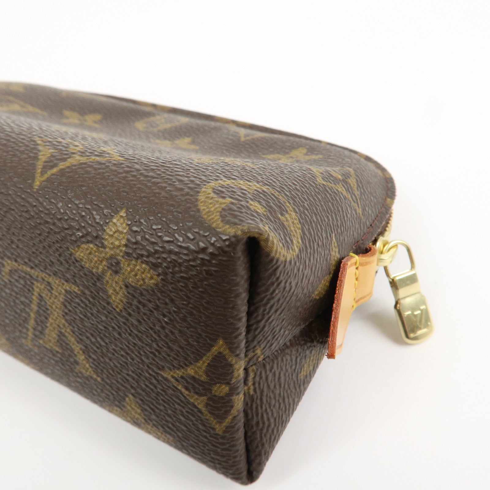 Louis Vuitton Monogram Canvas Pochette Cosmetic Pouch Brown M47515