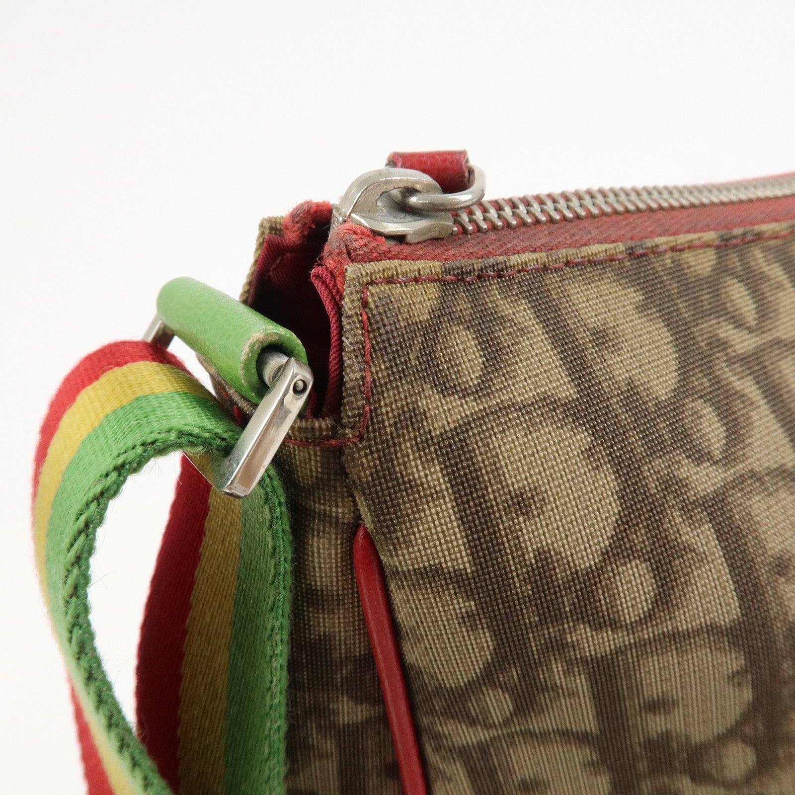 Christian Dior Rasta Trotter PVC Canvas Shoulder Bag Crossbody Bag