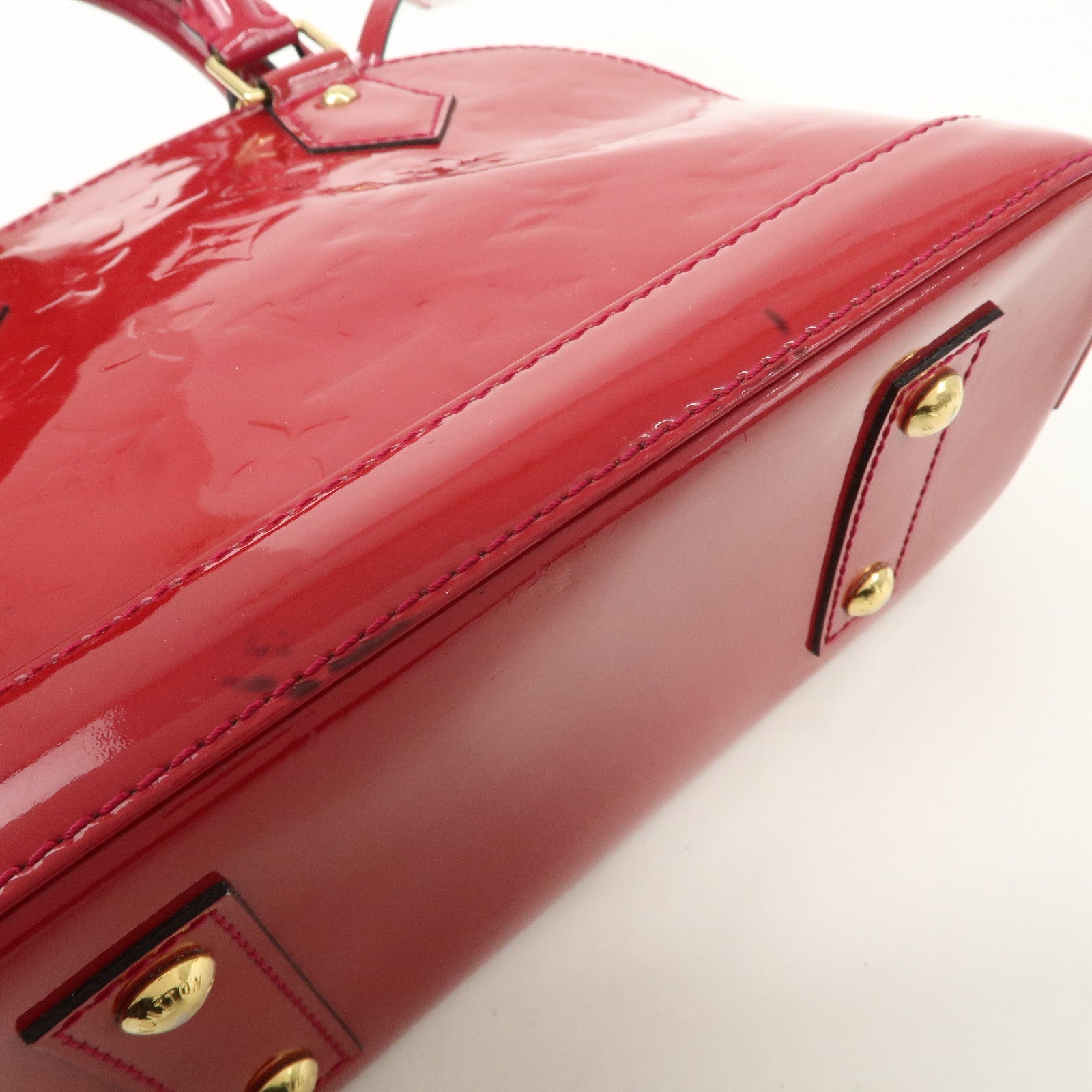 Louis Vuitton Monogram Vernis Alma BB Hand Bag Rose Indien M91771 Used