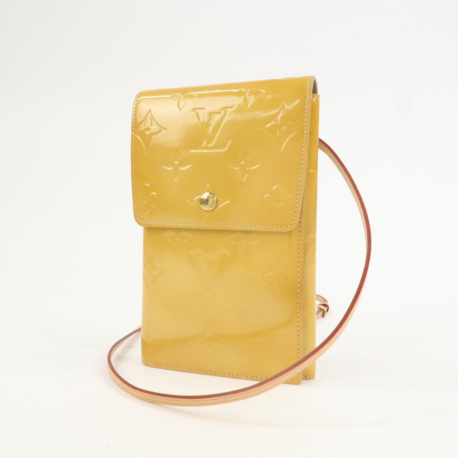 Louis Vuitton Monogram Vernis Walker Shoulder Bag Beige M91072