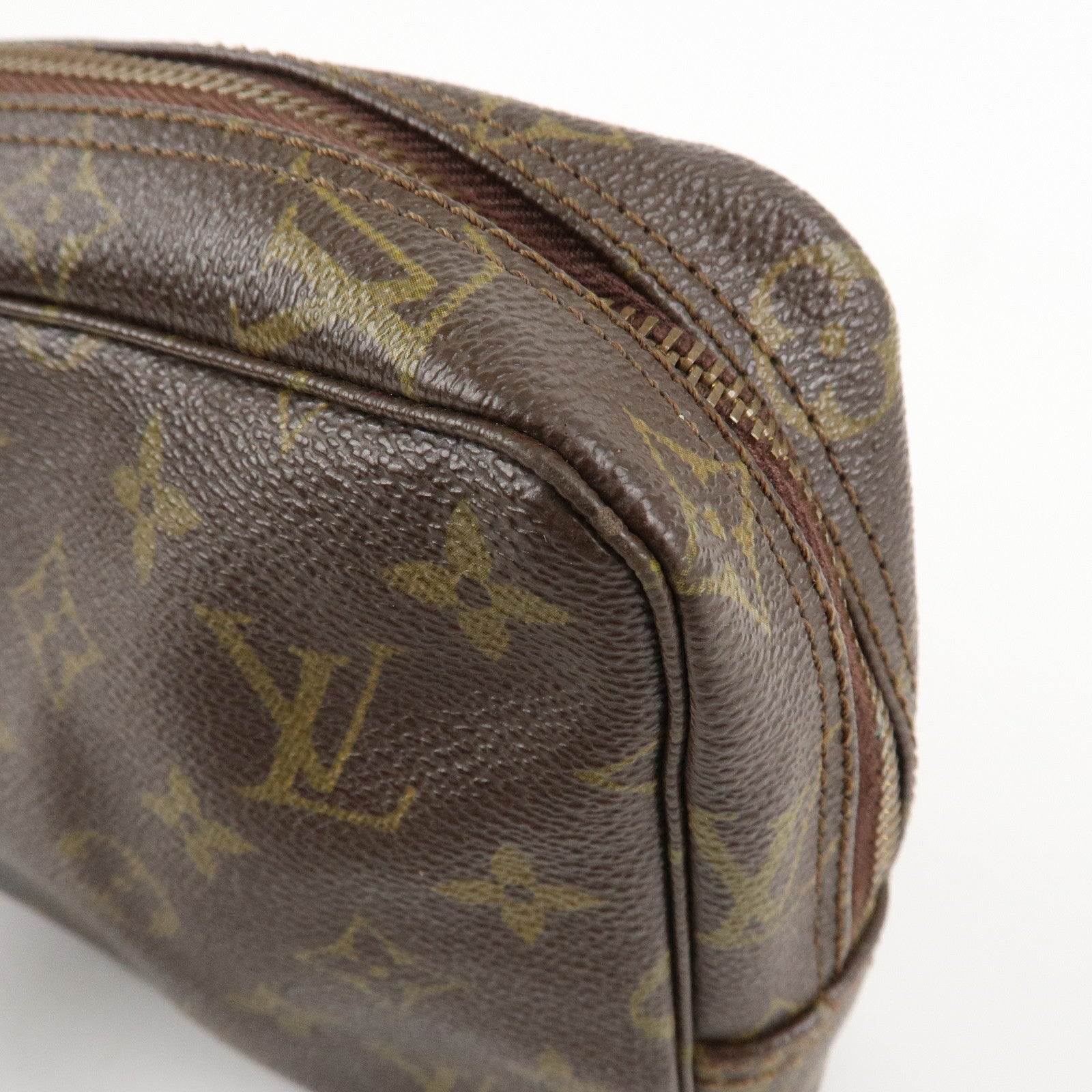 Louis Vuitton Monogram Trousse Toilette 23 Pouch Brown M47524 Used