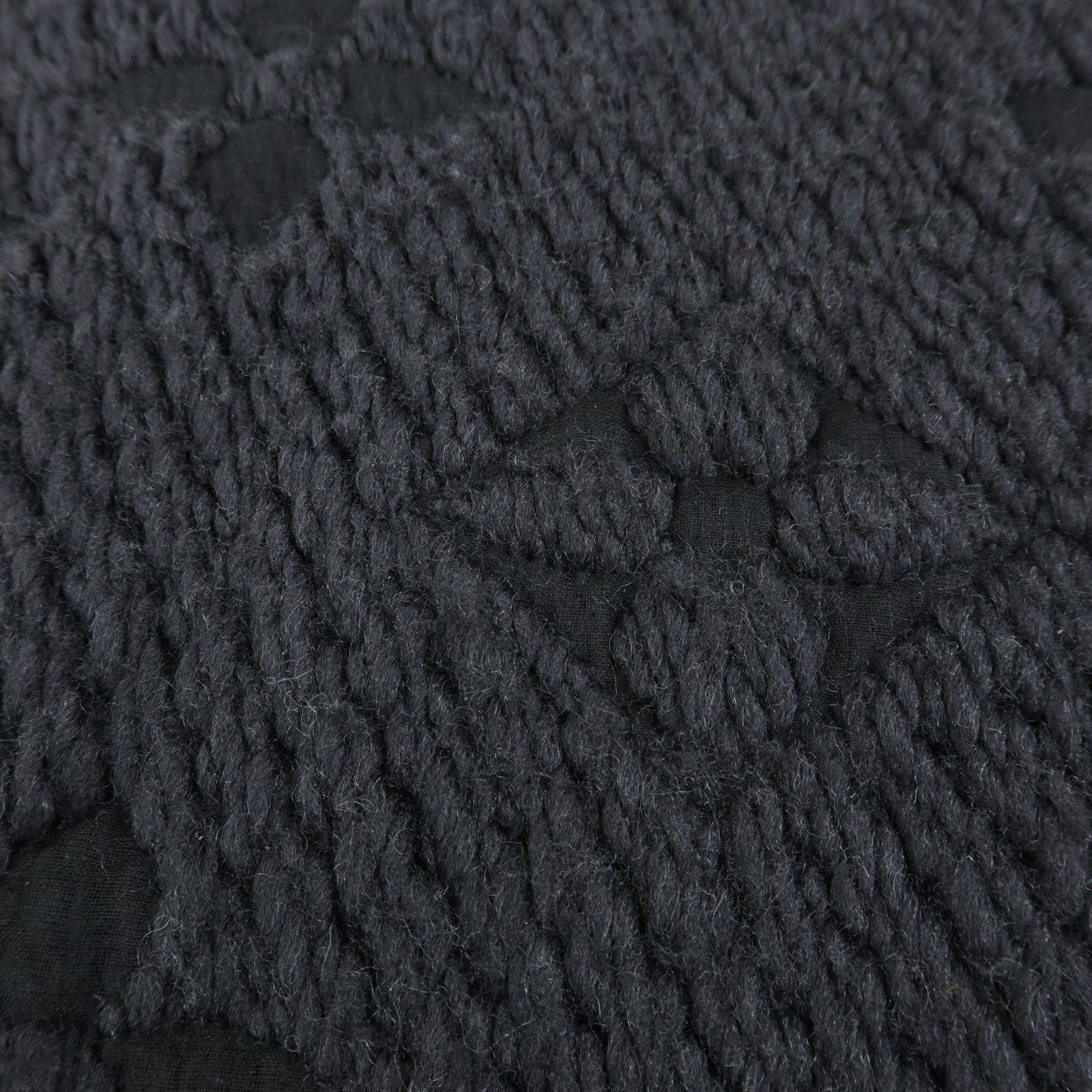 Louis Vuitton Echarpe Logomania Wool Silk Scarf Black M72431