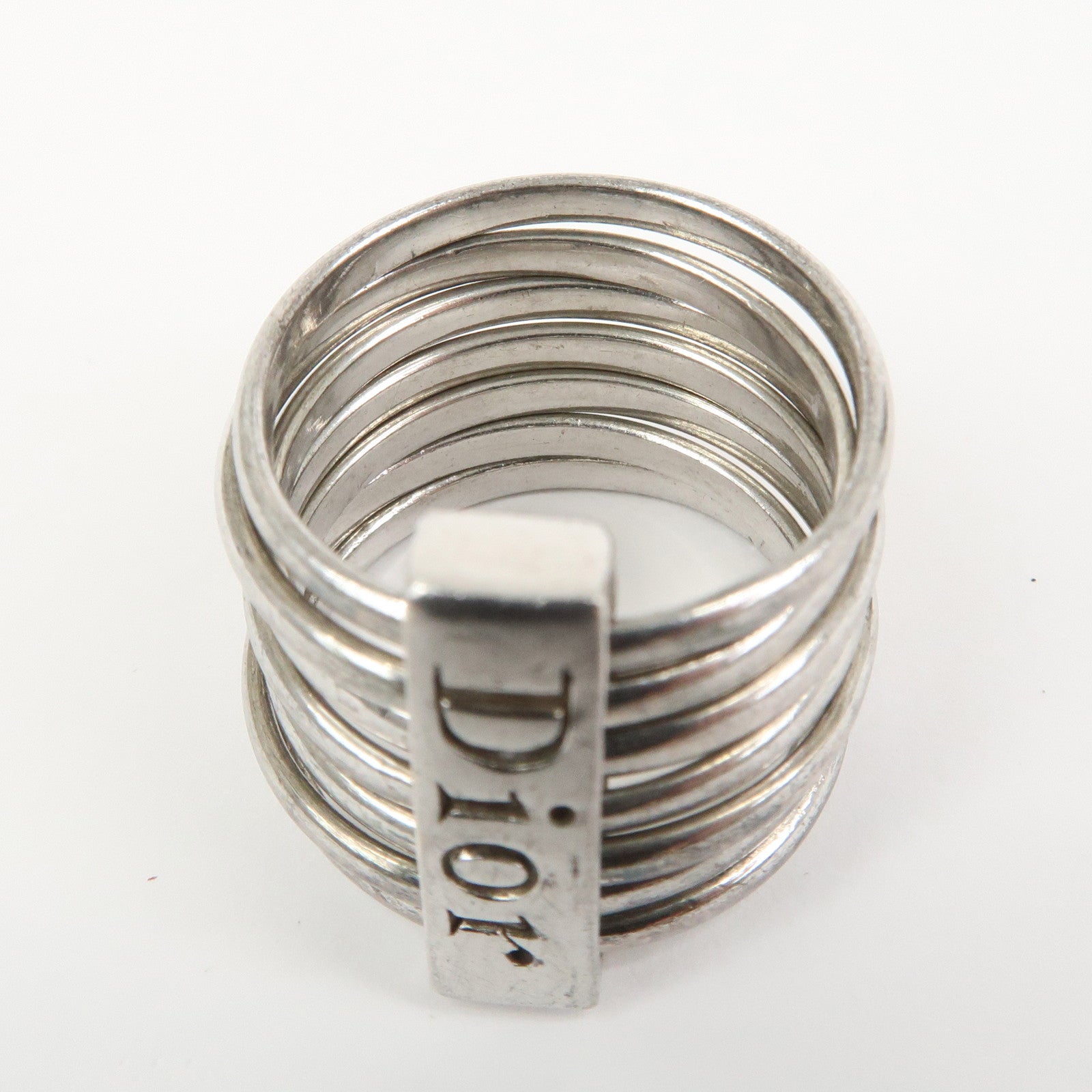 Christian Dior Logo Multi Band Ring SV925 Silver US6.5 EU53.5