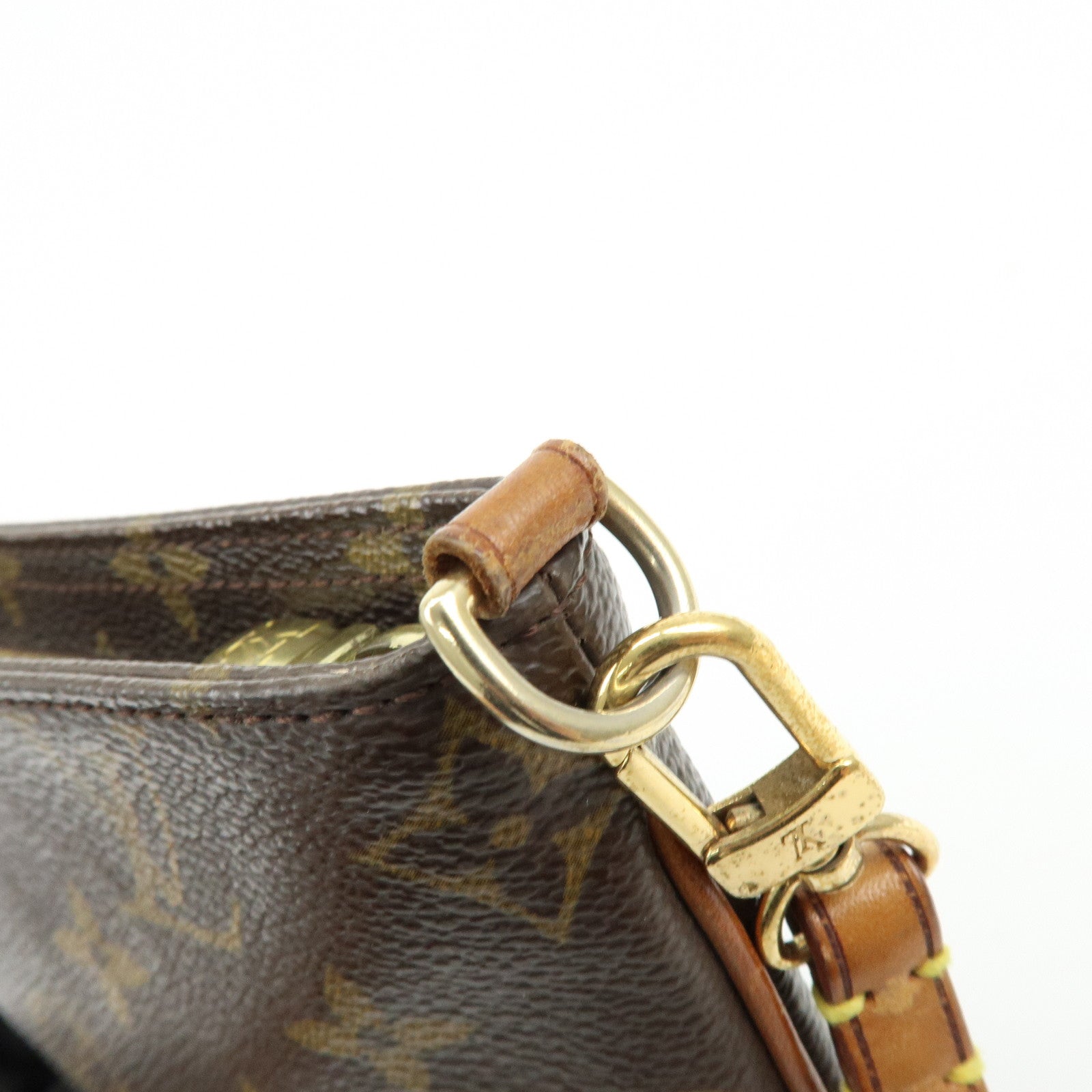 Louis Vuitton Monogram Partition Pouch Wristlet Bag Brown M51901