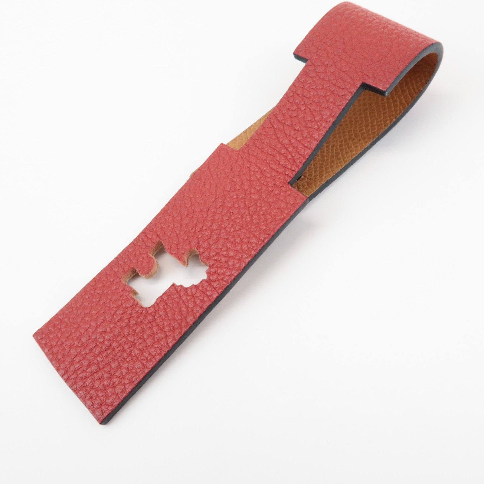 HERMES Veau Epsom Togo Leather Petit H Horse Baggage Tag Bordeaux