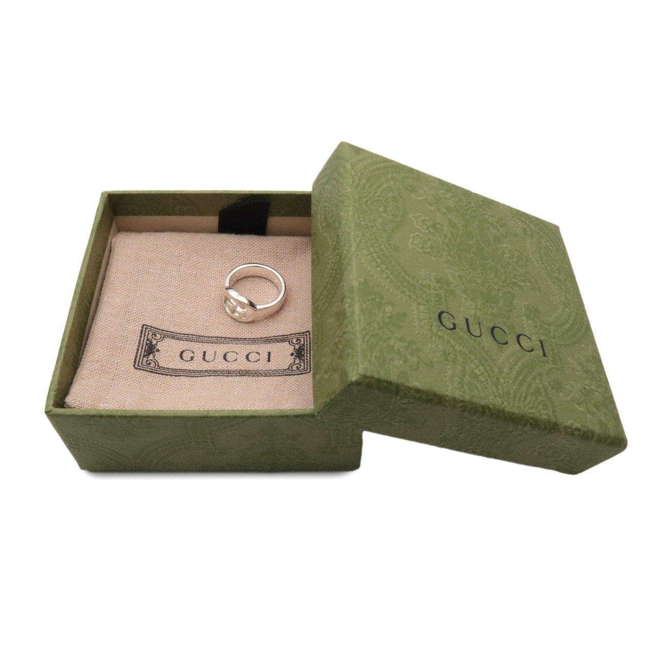 GUCCI Interlocking G Britt Ring SV925 Silver #9 US4.5-5 190483