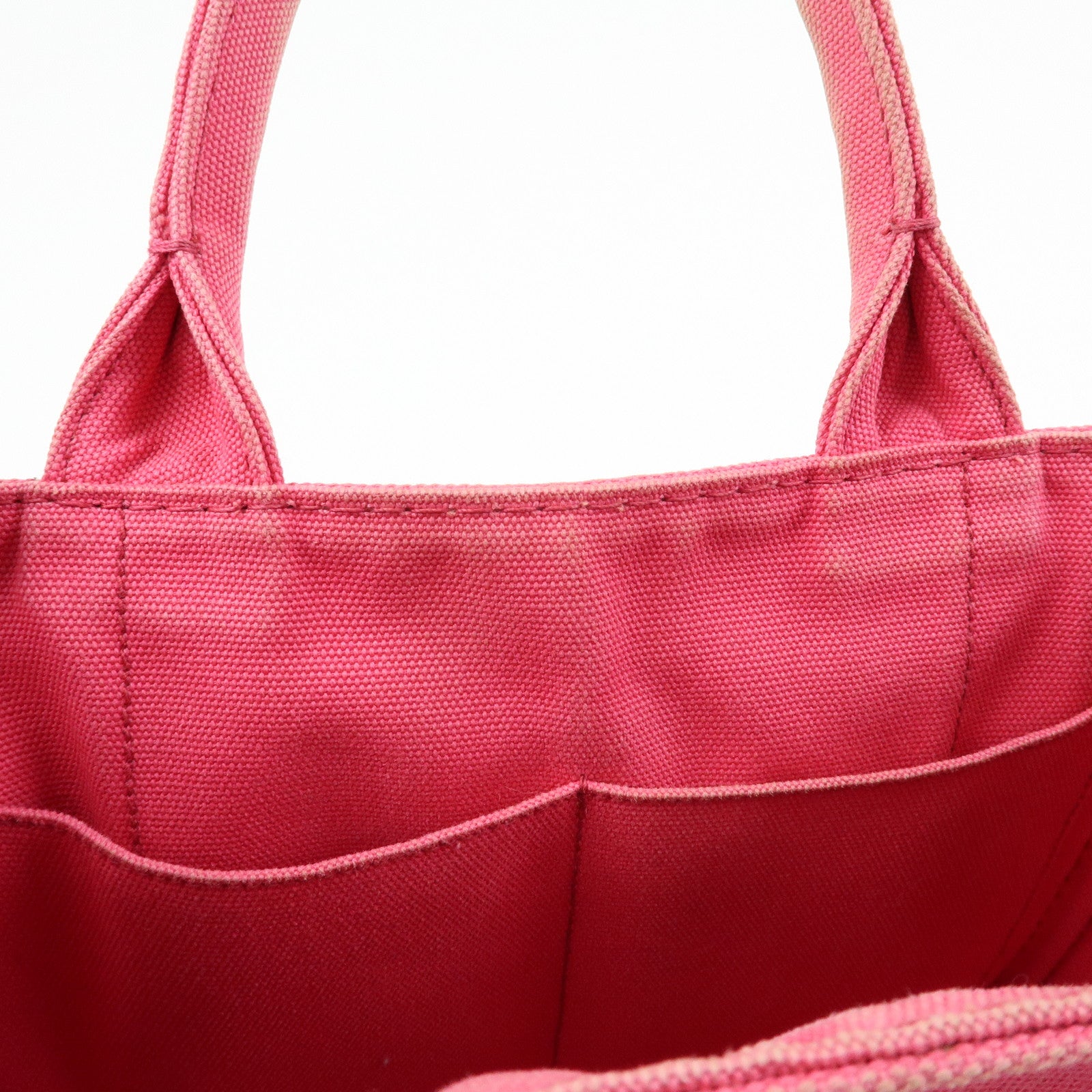 PRADA Canapa Mini Canvas 2Way Bag Hand Bag Pink 1BG439