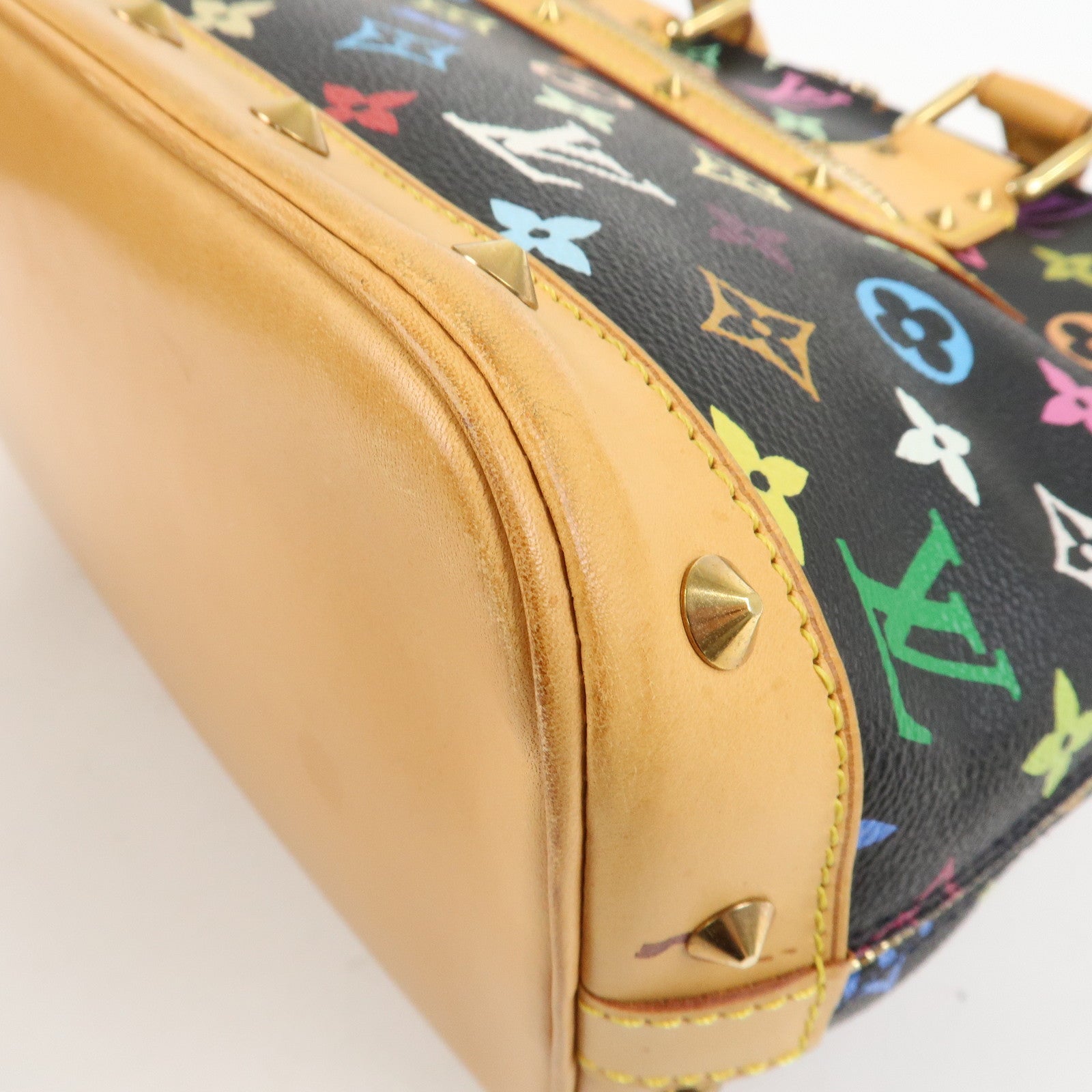 Louis Vuitton Monogram Multicolor Alma Hand Bag Noir M92646