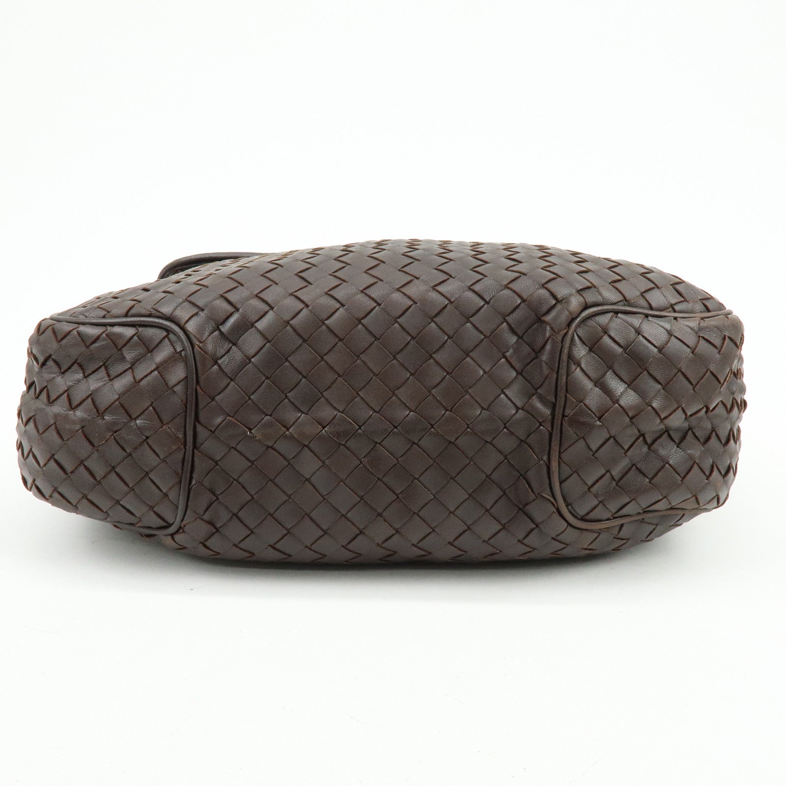 BOTTEGA VENETA Intrecciato Leather Shoulder Bag Brown 174741
