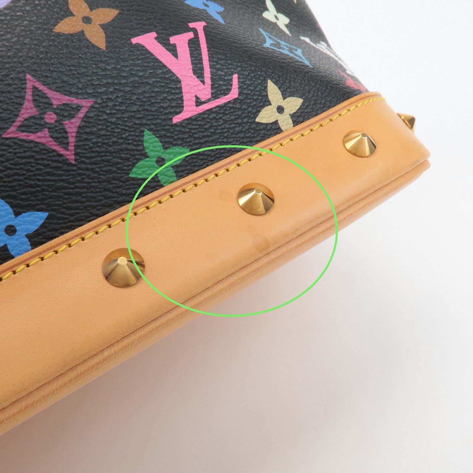 Louis Vuitton Monogram Multicolor Alma Hand Bag Noir M92646