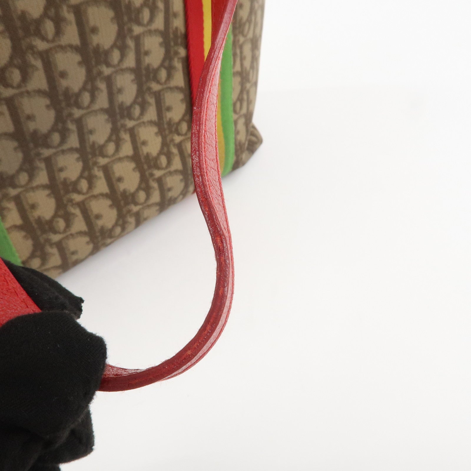 Christian Dior Rasta Trotter Canvas Leather Tote Bag Shoulder Bag
