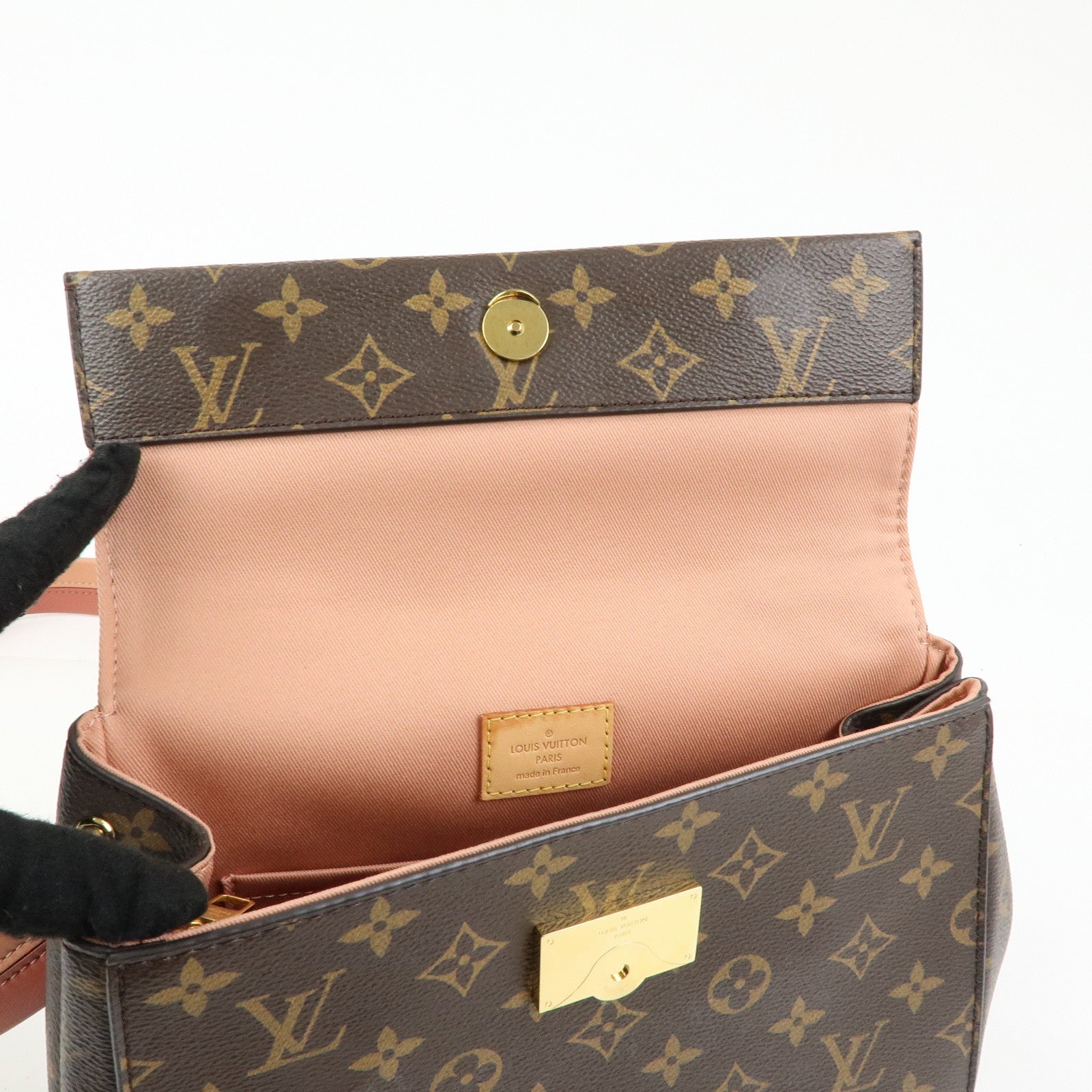 Louis Vuitton Monogram Cluny BB 2Way Shoulder Bag Vieux Rose M44267