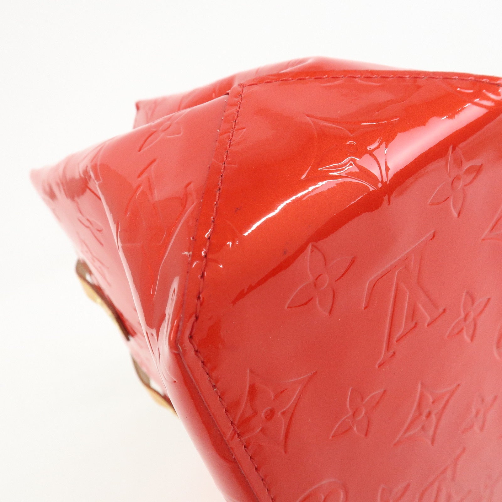 Louis Vuitton Monogram Vernis Lead PM Hand Bag Rouge M91088