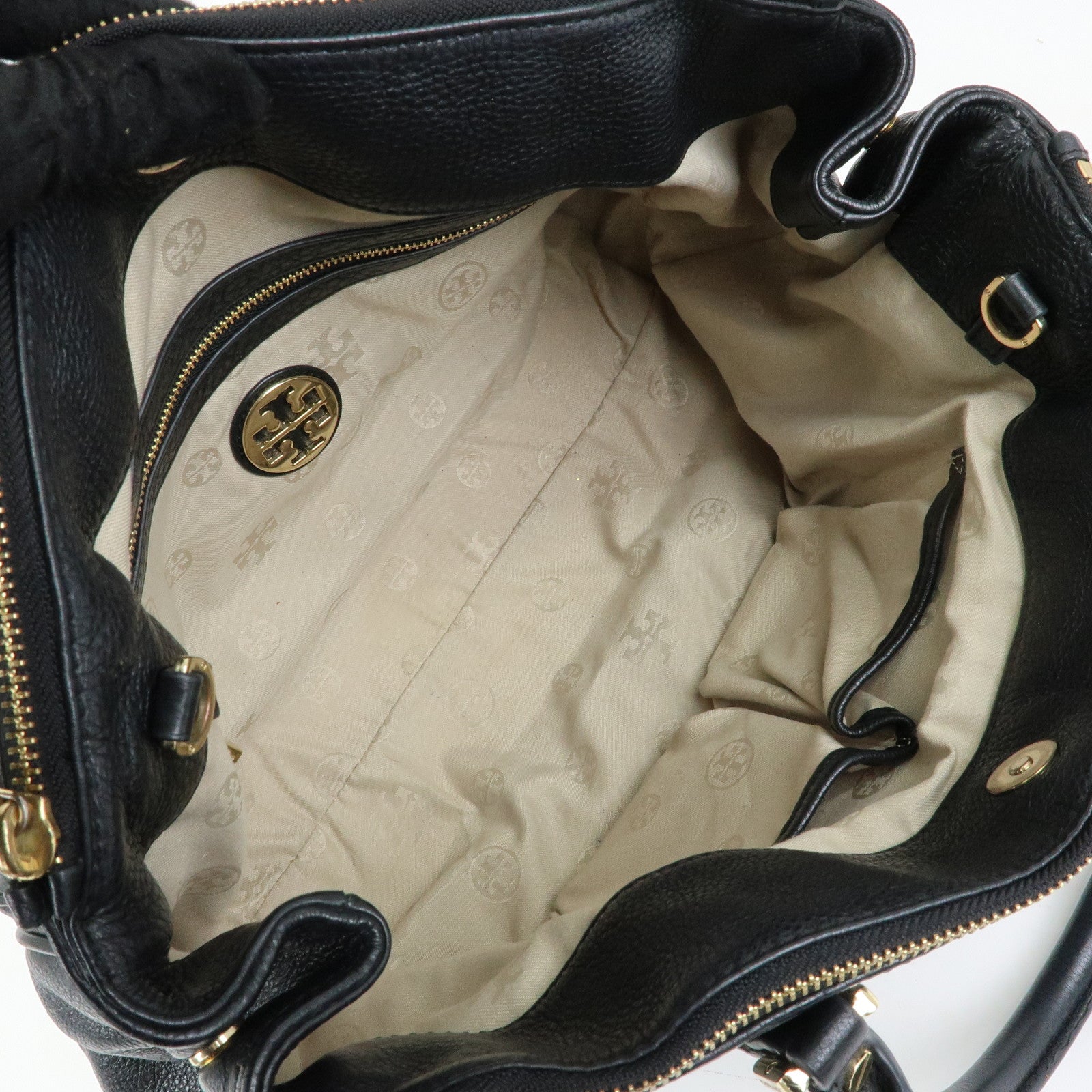TORY BURCH Amanda Leather 2Way Bag Hand Bag Shoulder Bag Black