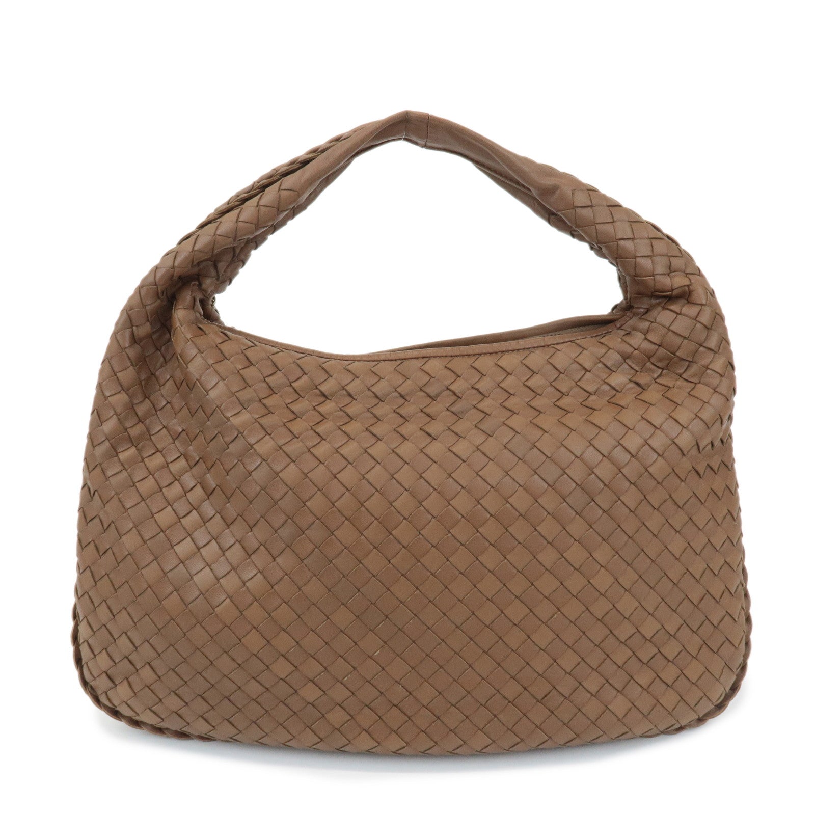 BOTTEGA VENETA Hobo Intrecciato Leather Shoulder Bag Brown 115653 Used