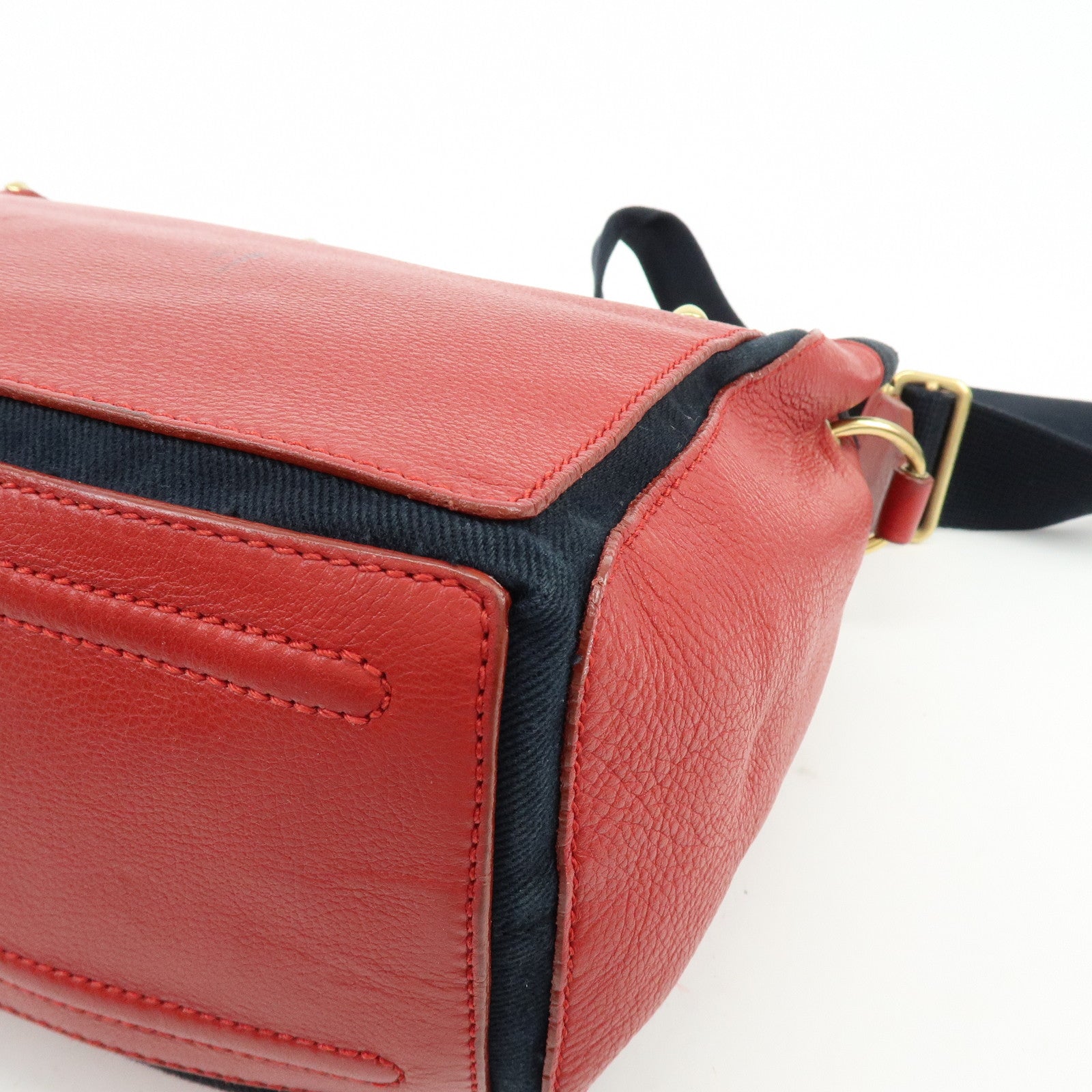 SAINT LAURENT PARIS Muse Two Leather Shoulder Bag Red 265707